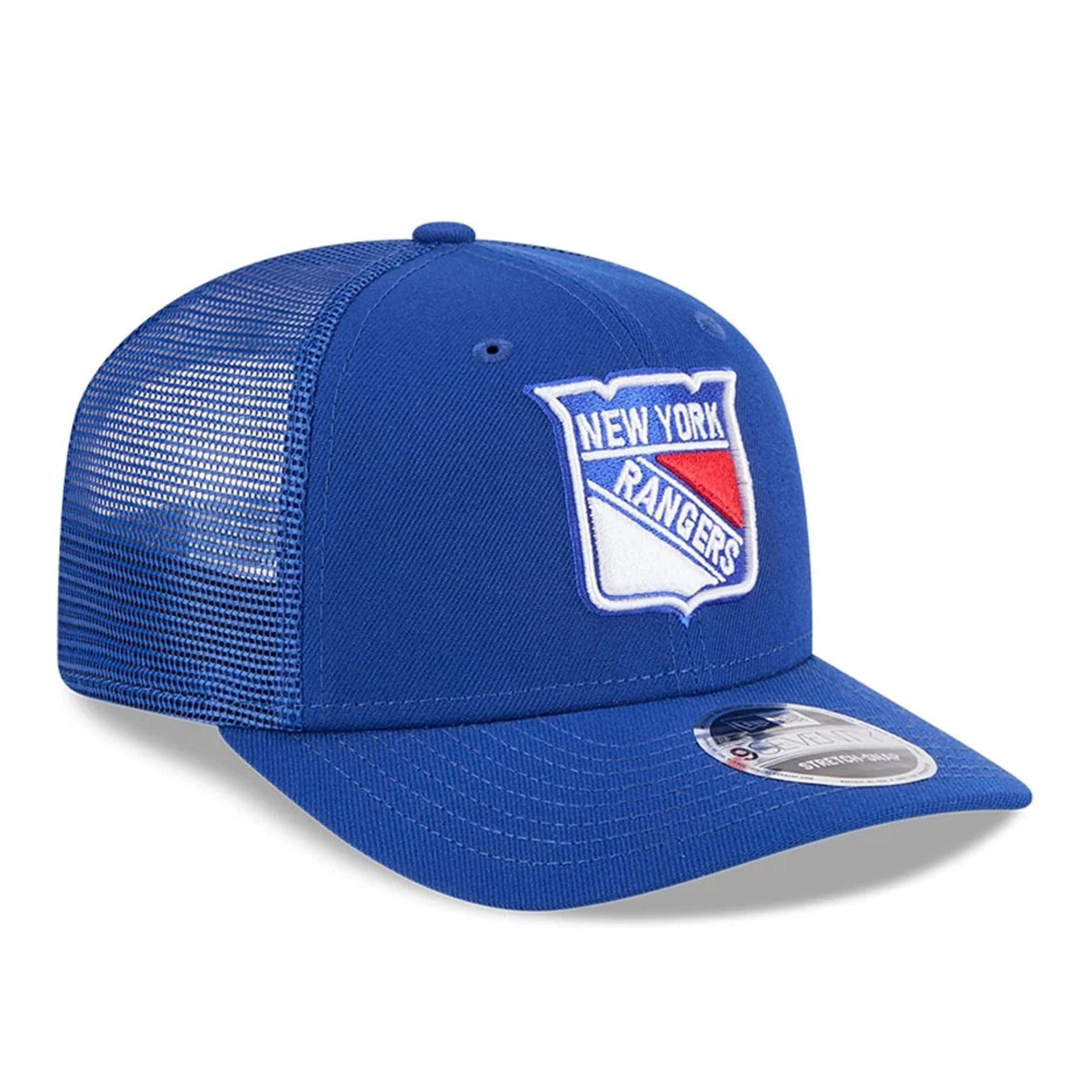 New York Rangers NHL Evergreen Blue 9SEVENTY Stretch Snap Adjustable Cap - Image 4