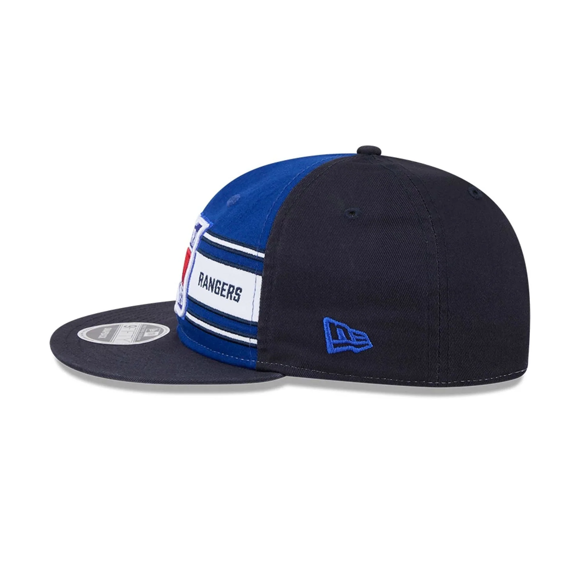 New York Rangers NHL Team Stripes Blue Retro Crown 9FIFTY Adjustable Cap - Image 5
