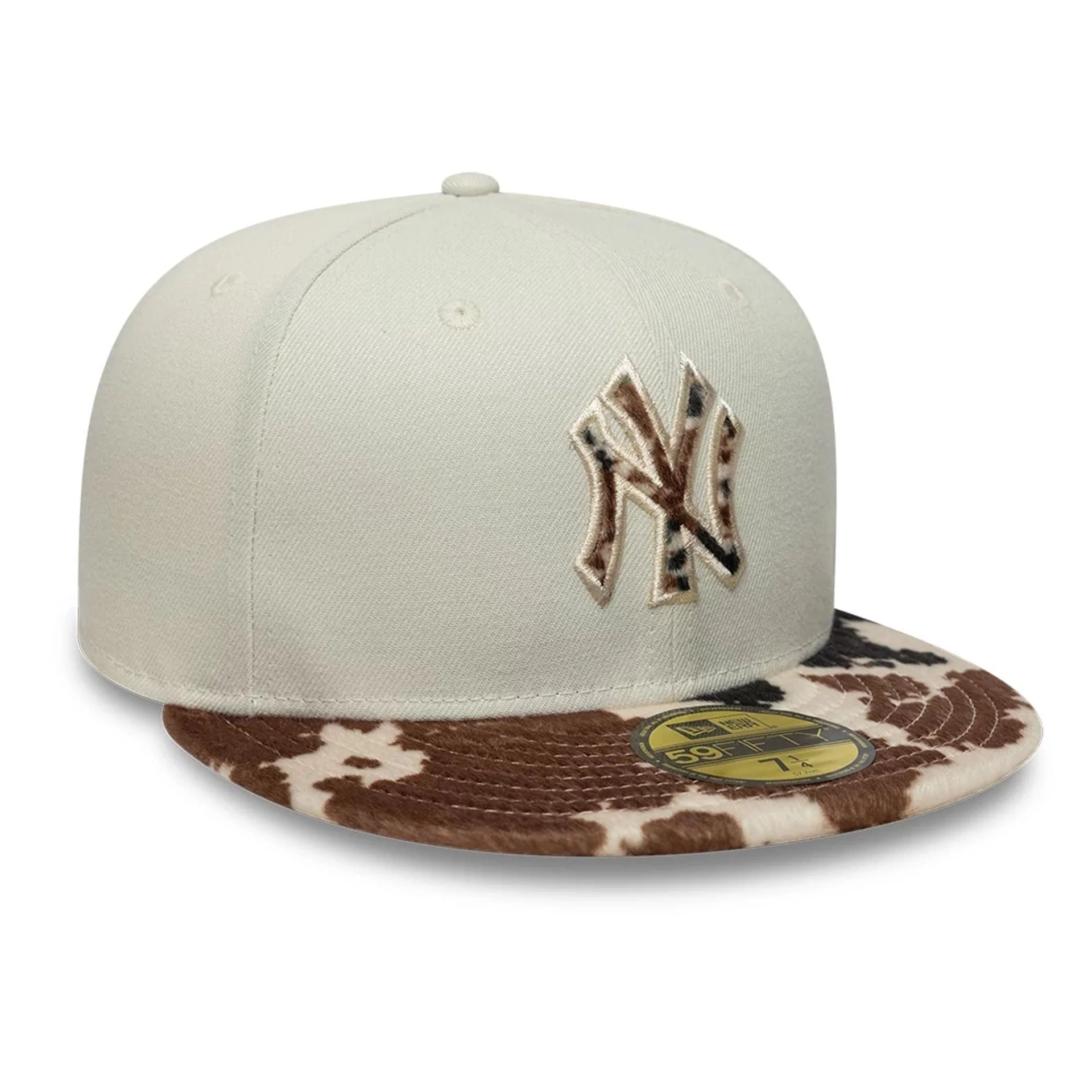 New York Yankees Animal Print Beige 59FIFTY Fitted Cap - Image 3