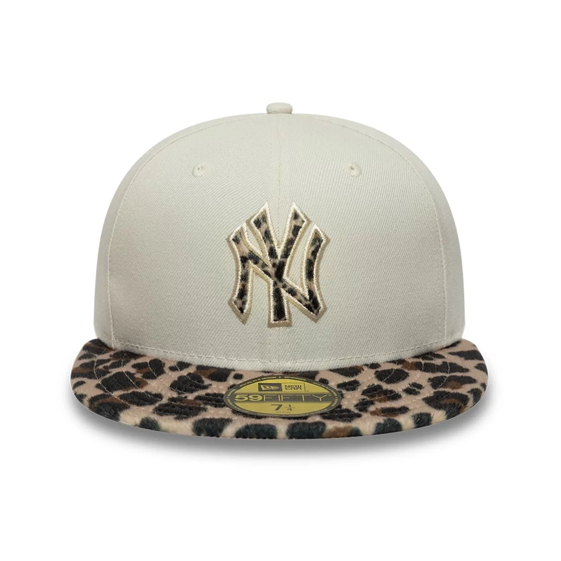 New York Yankees Animal Print Leopard Beige 59FIFTY Fitted Cap - Image 2