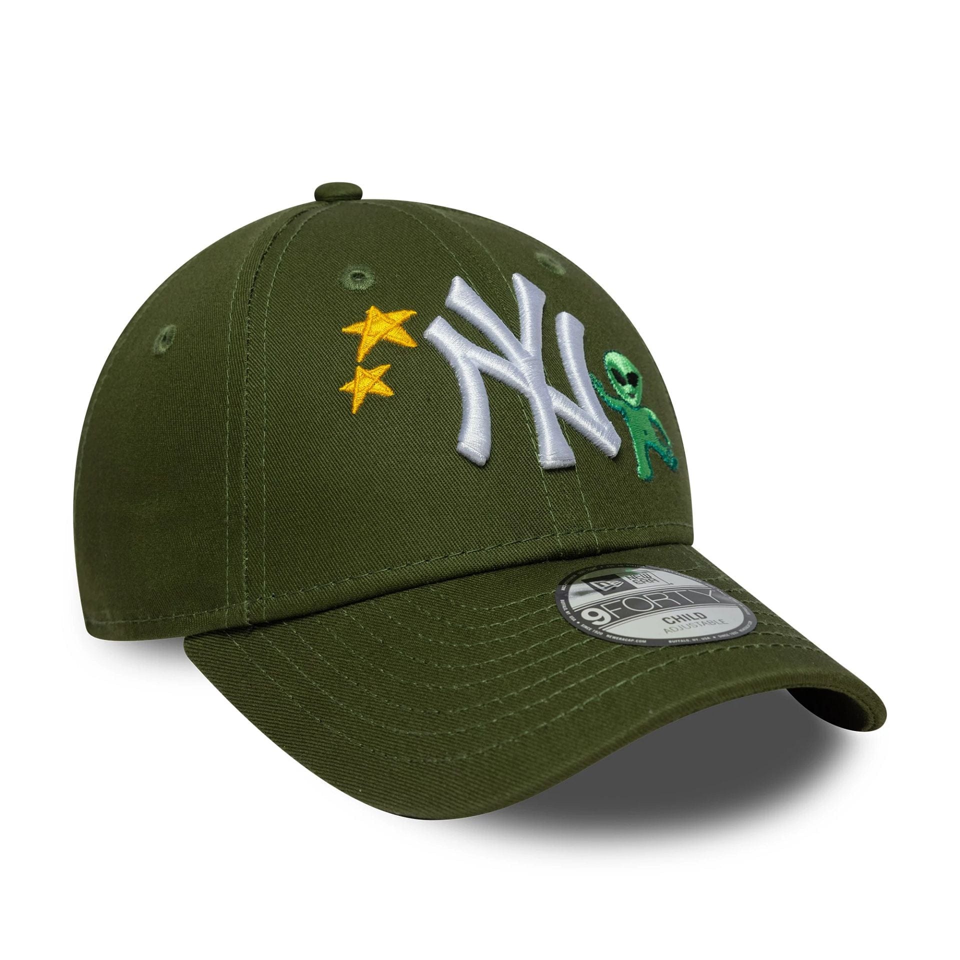 New York Yankees Child MLB Space Icon Dark Green 9FORTY Adjustable Cap - Image 3