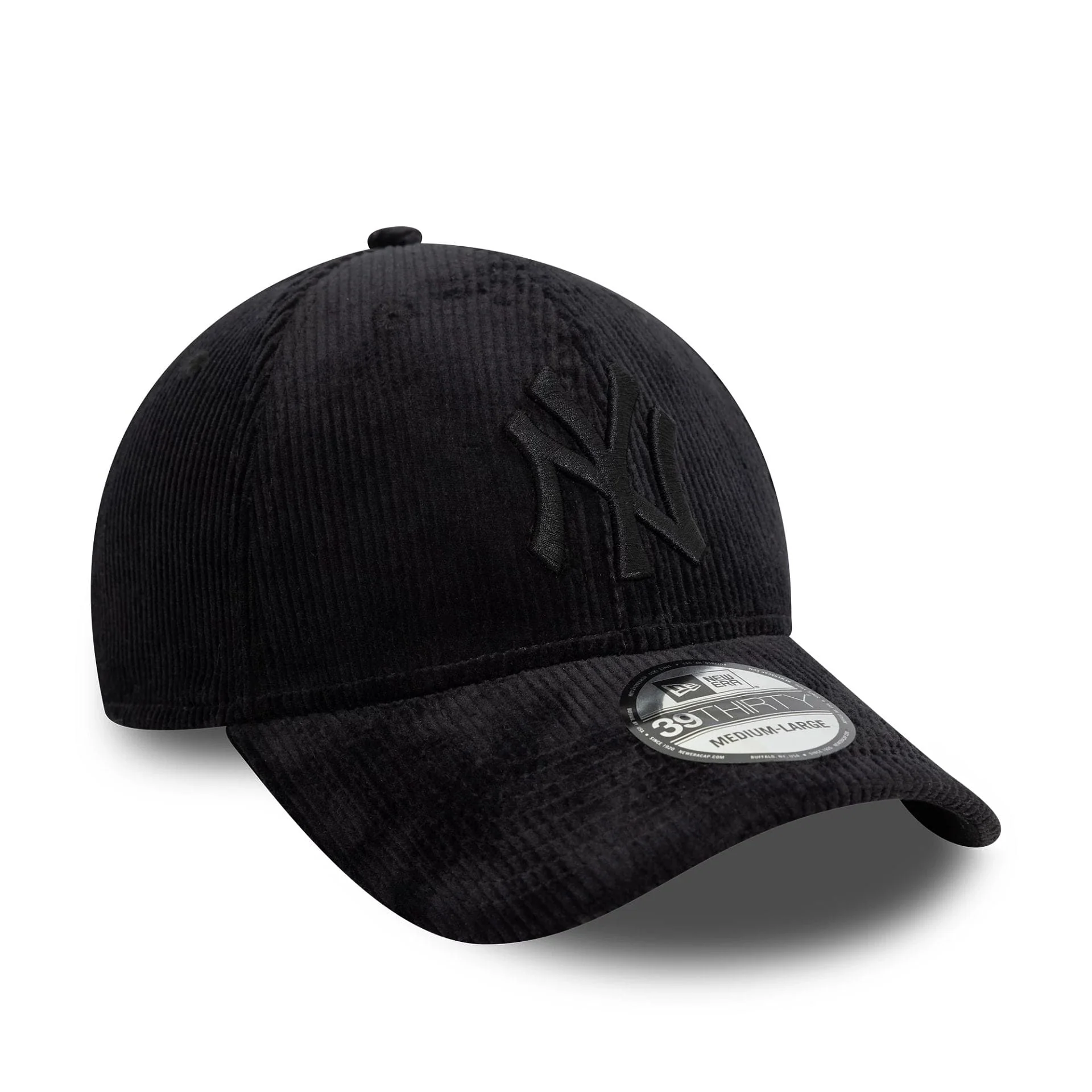 New York Yankees Cord Black 39THIRTY Stretch Fit Cap - Image 3