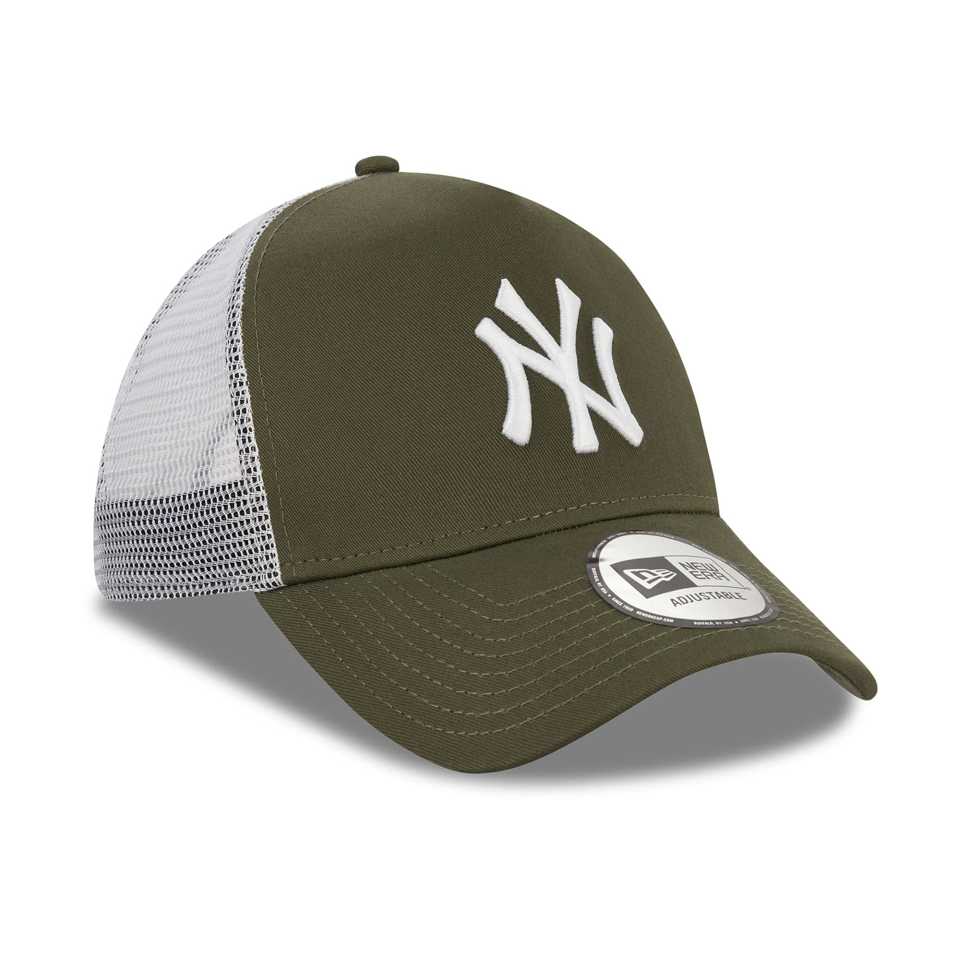New York Yankees Khaki A-Frame Trucker Cap - Image 3
