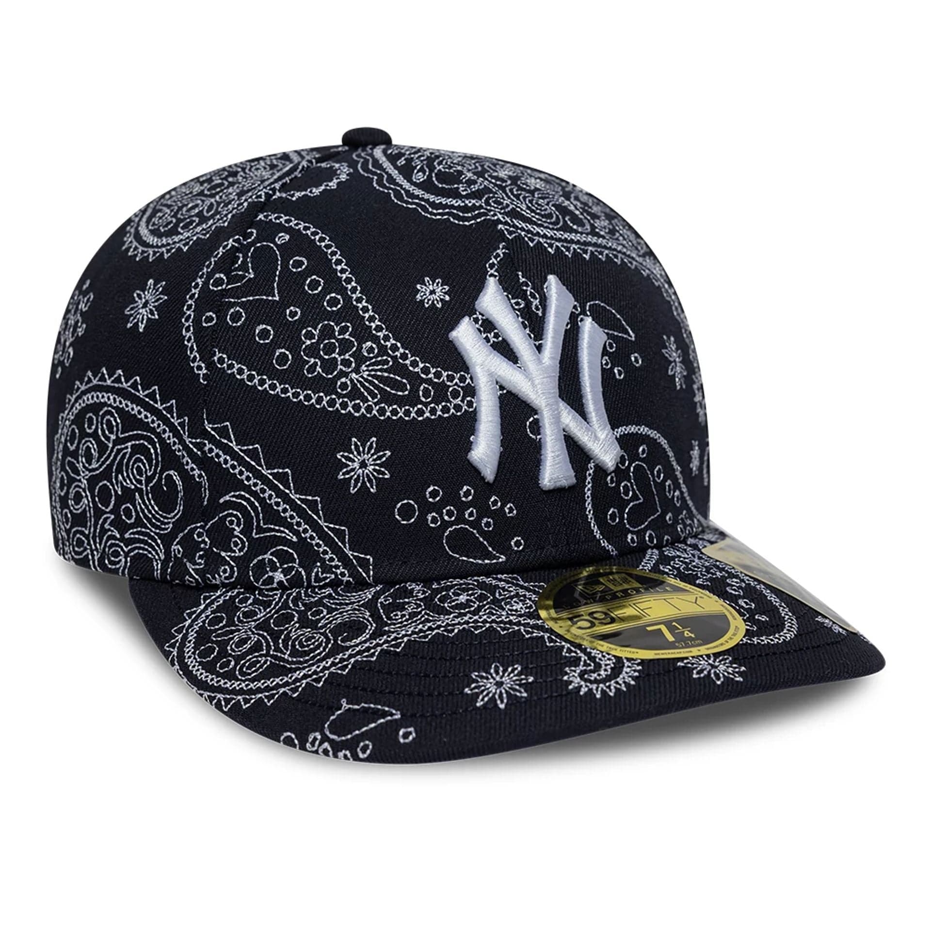 New York Yankees MLB All Over Paisley Navy Low Profile 59FIFTY Fitted Cap - Image 3