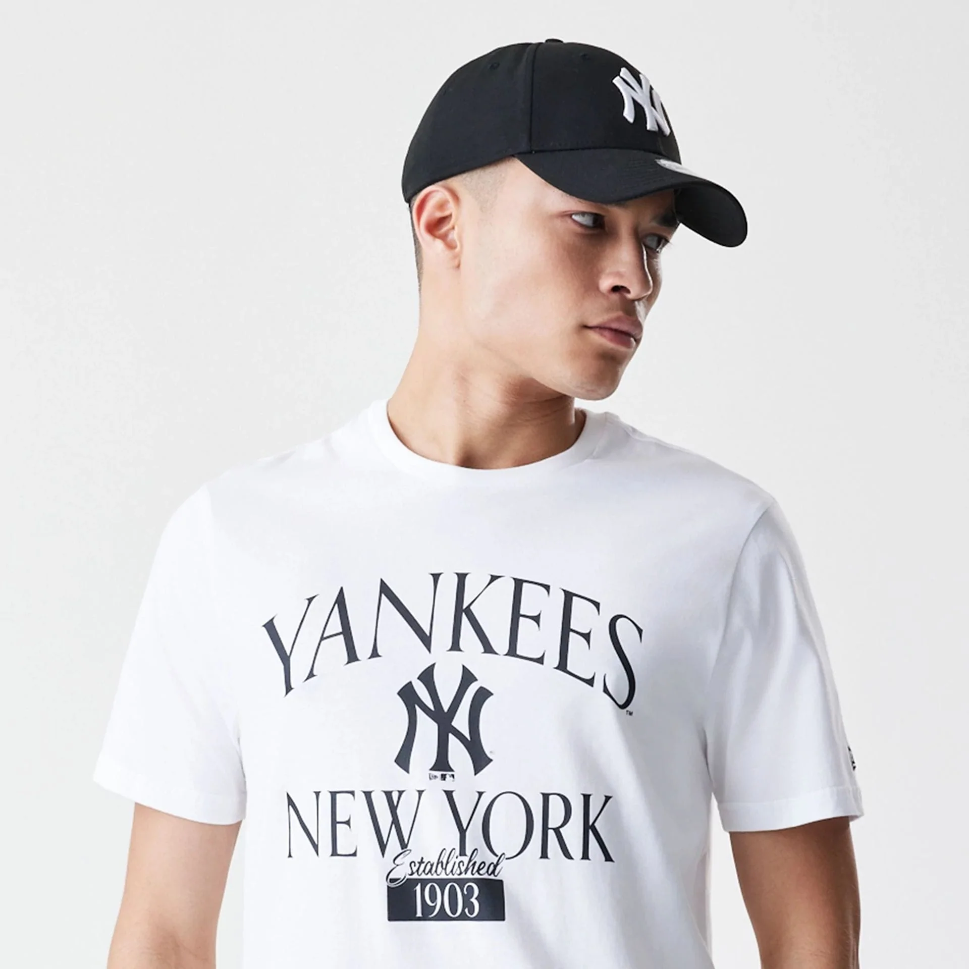 New York Yankees MLB Arch Wordmark White T-Shirt - Image 6