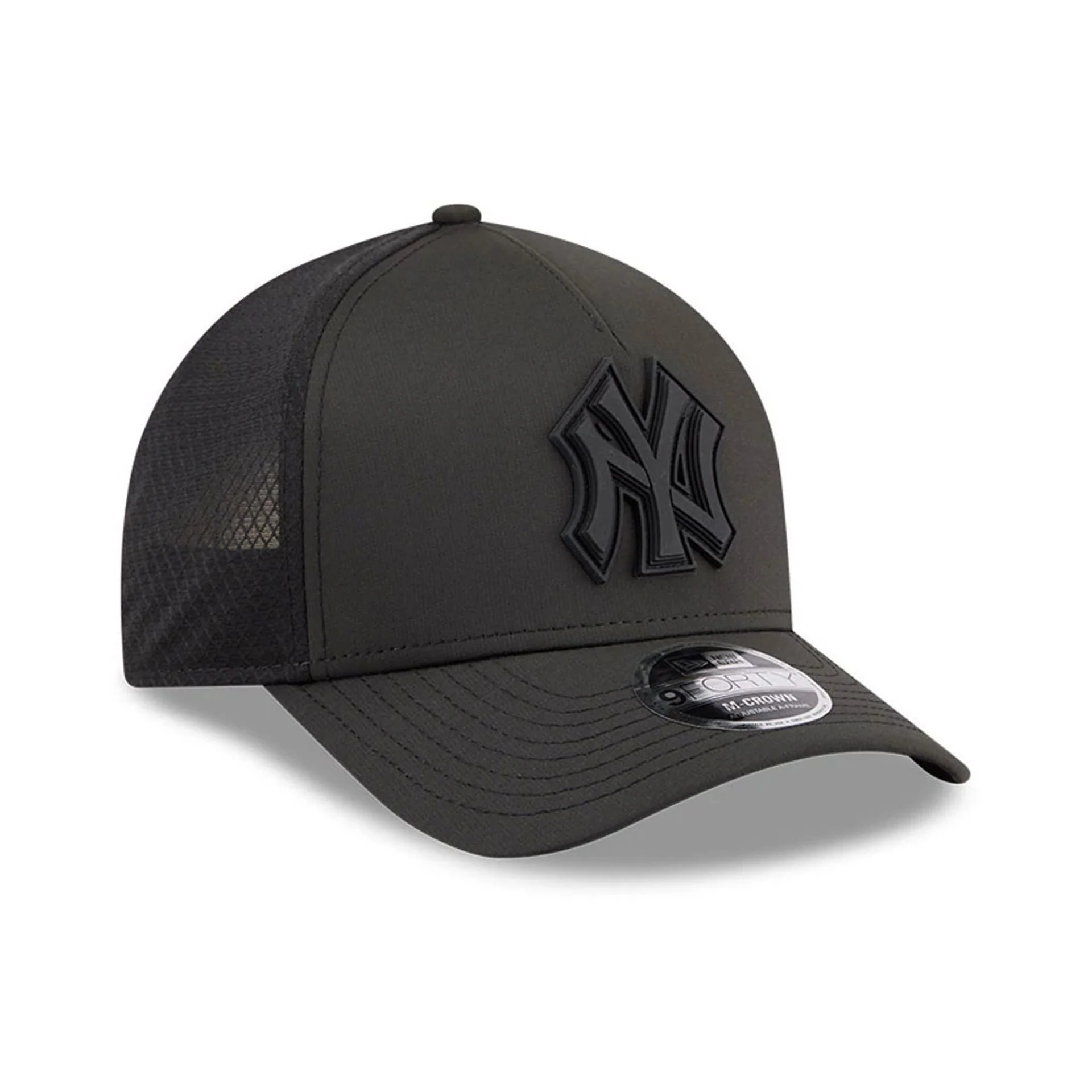 New York Yankees MLB Badged Black 9FORTY M-Crown A-Frame Trucker Cap - Image 4