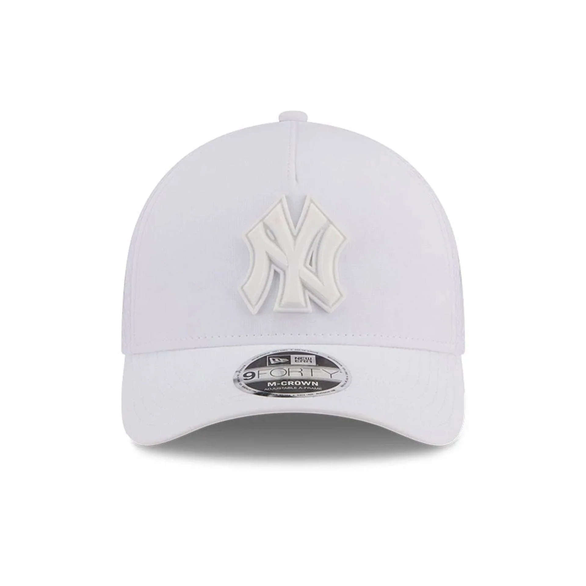 New York Yankees MLB Badged White 9FORTY M-Crown A-Frame Trucker Cap - Image 3