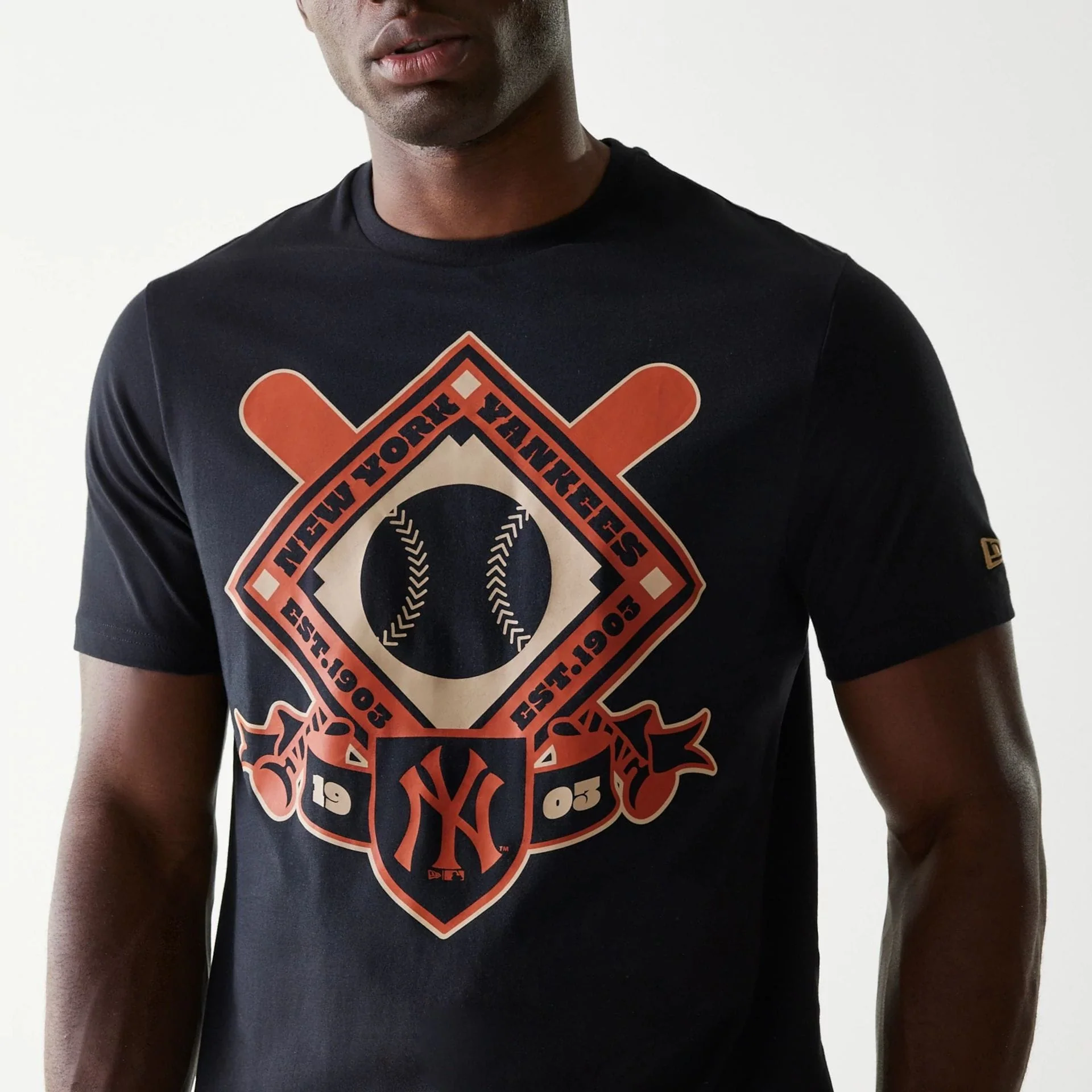 New York Yankees MLB Baseball Graphic Black T-Shirt - Image 3