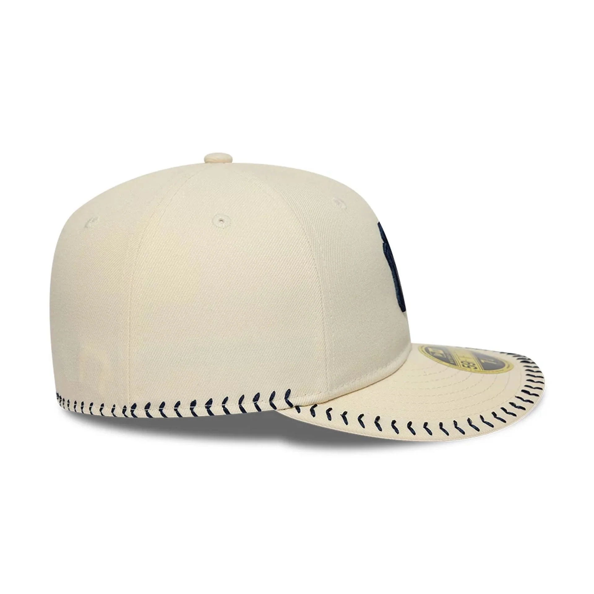 New York Yankees MLB Baseball Stitch Cream Retro Crown 59FIFTY Fitted Cap - Image 6