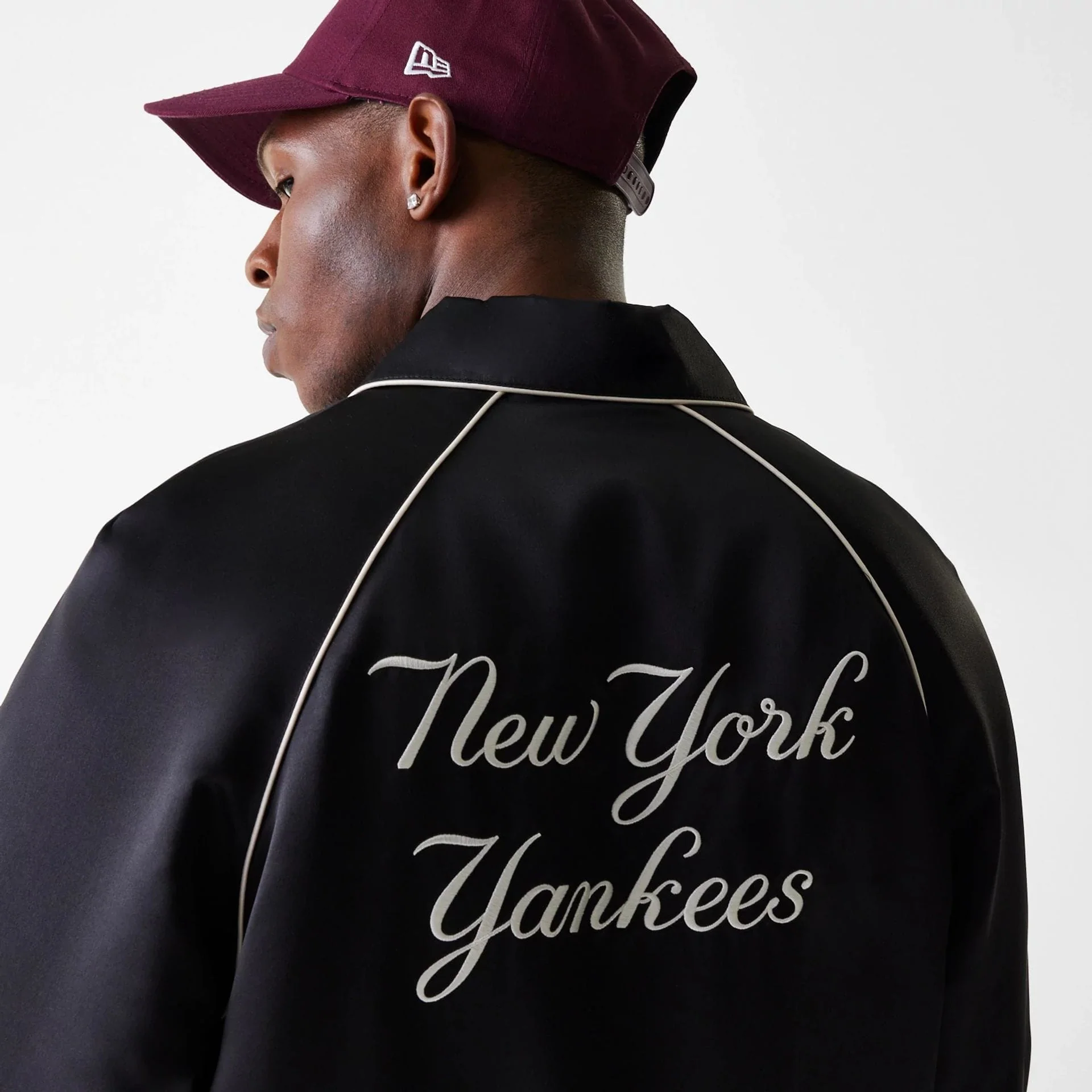 New York Yankees MLB Black Club Jacket - Image 8