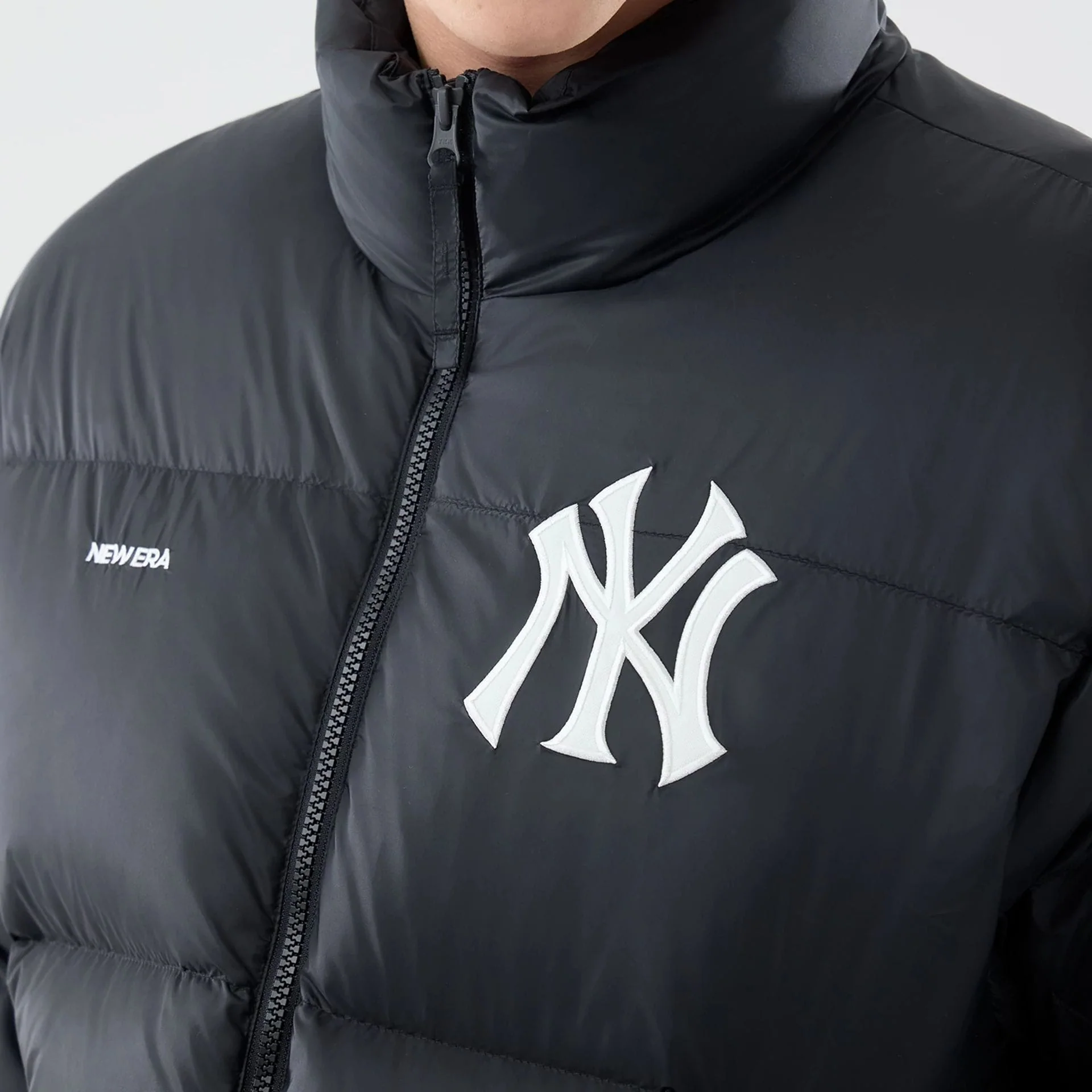 New York Yankees MLB Black Puffer Down Jacket - Image 3