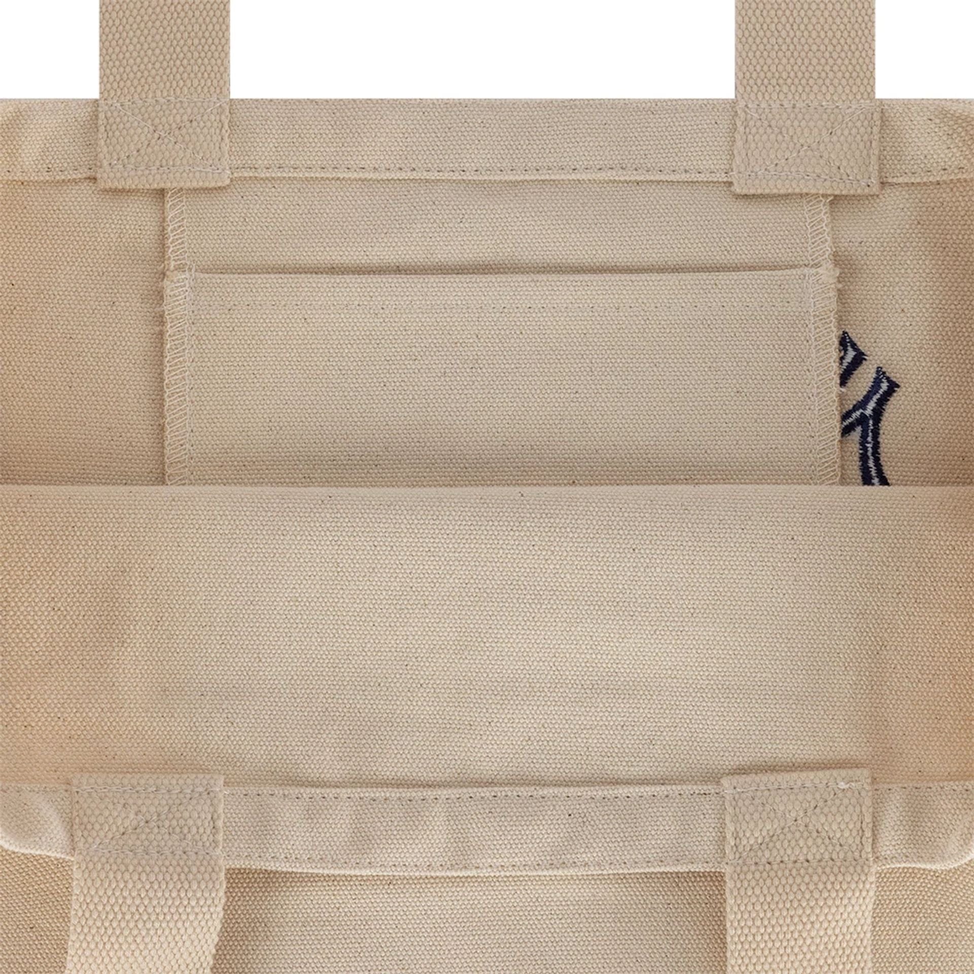 New York Yankees MLB Cap Graphic Light Beige Tote Bag - Image 4
