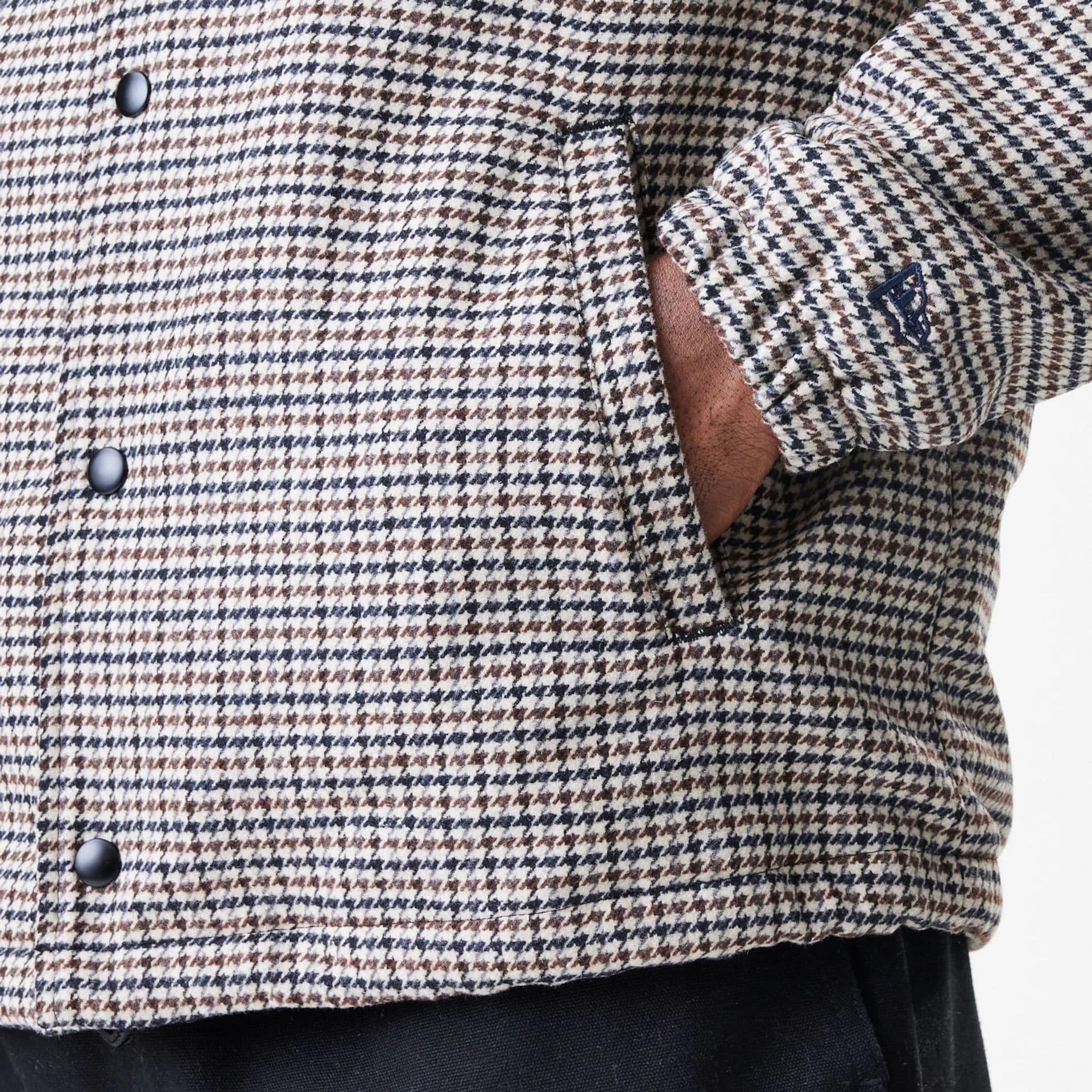 New York Yankees MLB Check Brown Jacket - Image 7