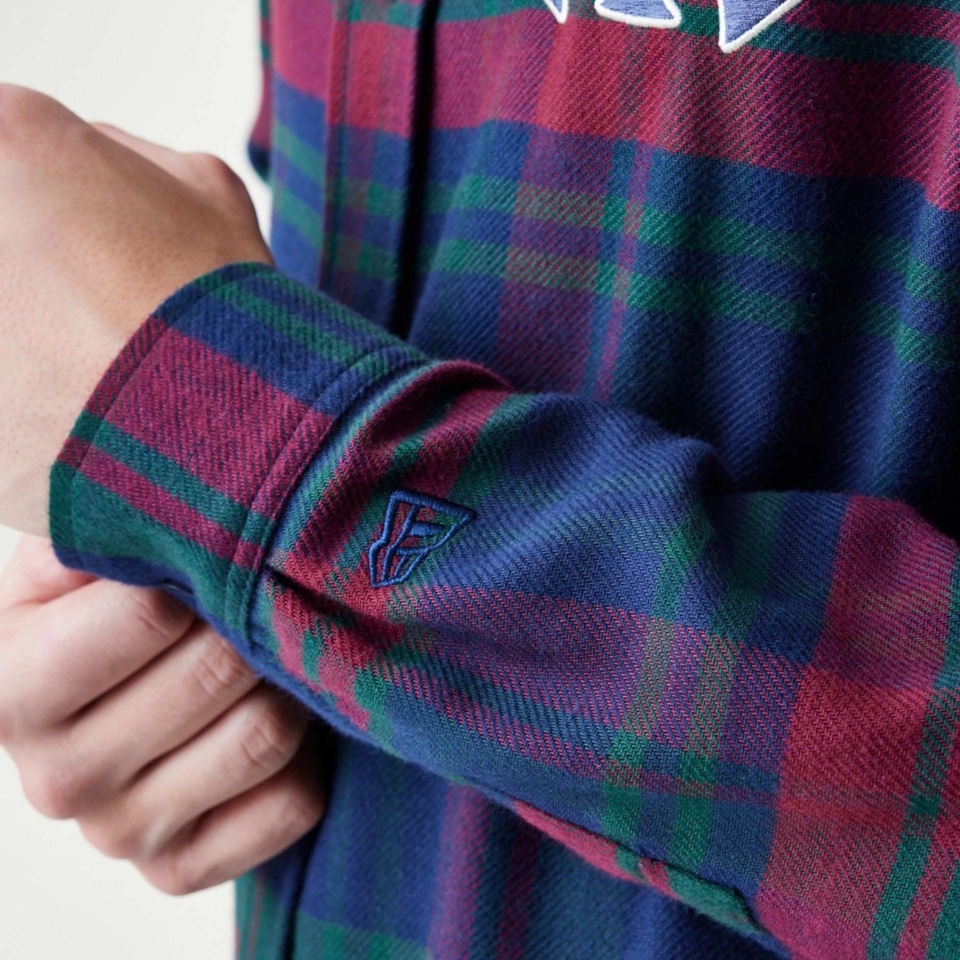 New York Yankees MLB Check Navy Long Sleeve Shirt - Image 5