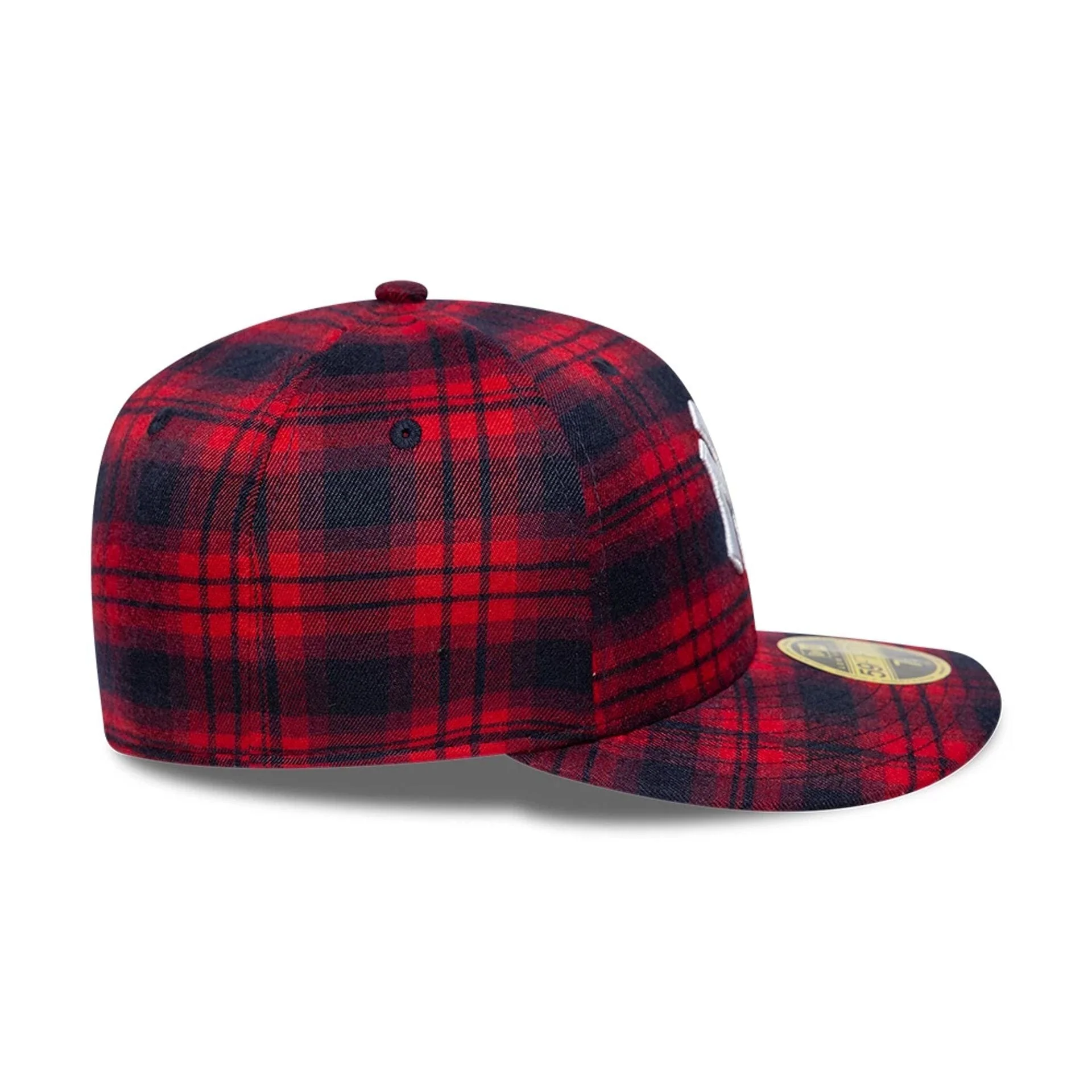 New York Yankees MLB Check Red Low Profile 59FIFTY Fitted Cap - Image 7
