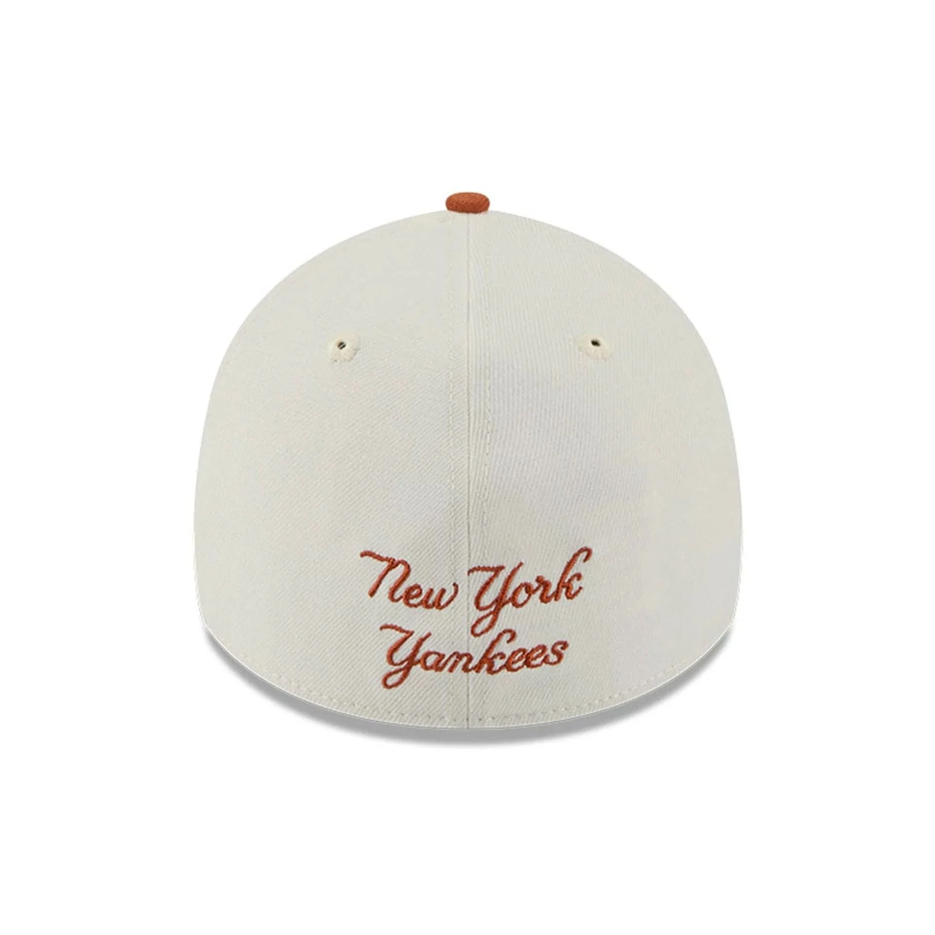New York Yankees MLB Chrome Burnt Orange 39THIRTY A-Frame Stretch Fit Cap - Image 3
