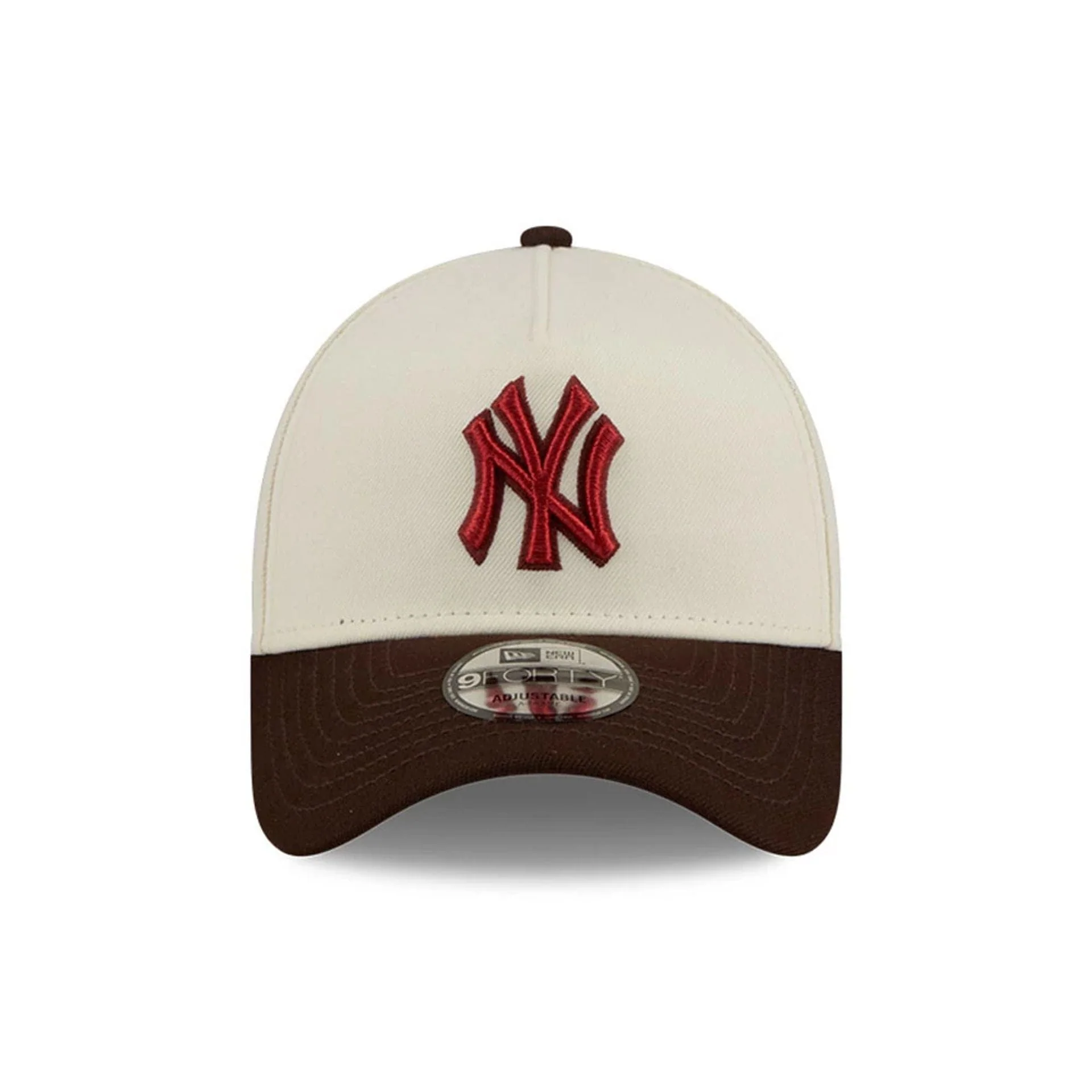New York Yankees MLB City Script Cream 9FORTY A-Frame Adjustable Cap - Image 3