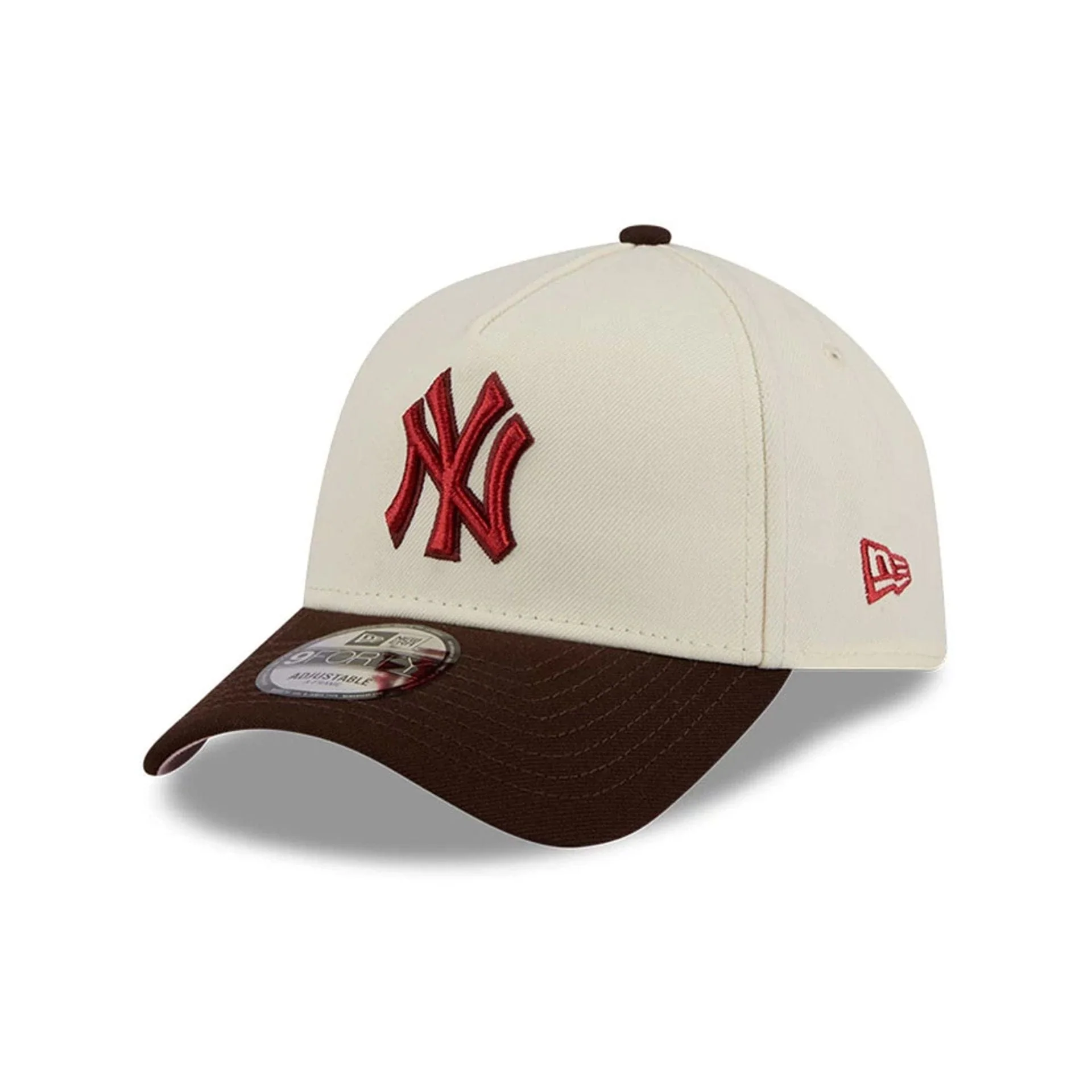 New York Yankees MLB City Script Cream 9FORTY A-Frame Adjustable Cap - Image 4