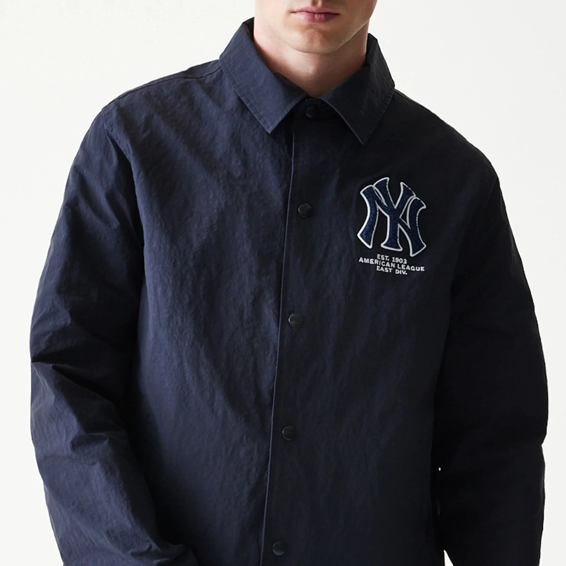 New York Yankees MLB Coaches Navy Jacket - Image 3