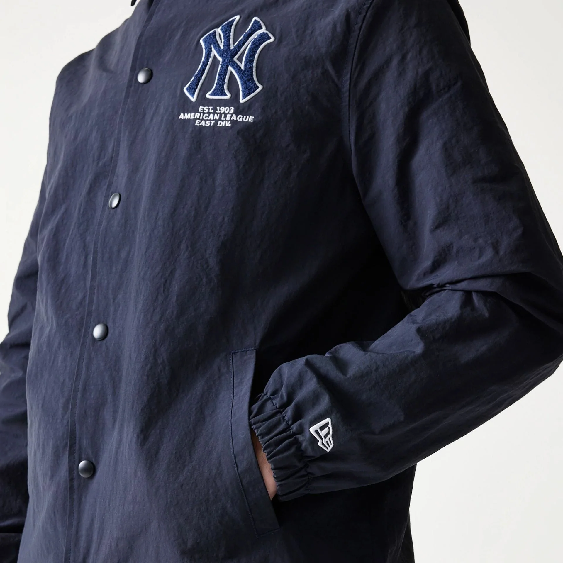 New York Yankees MLB Coaches Navy Jacket - Image 7