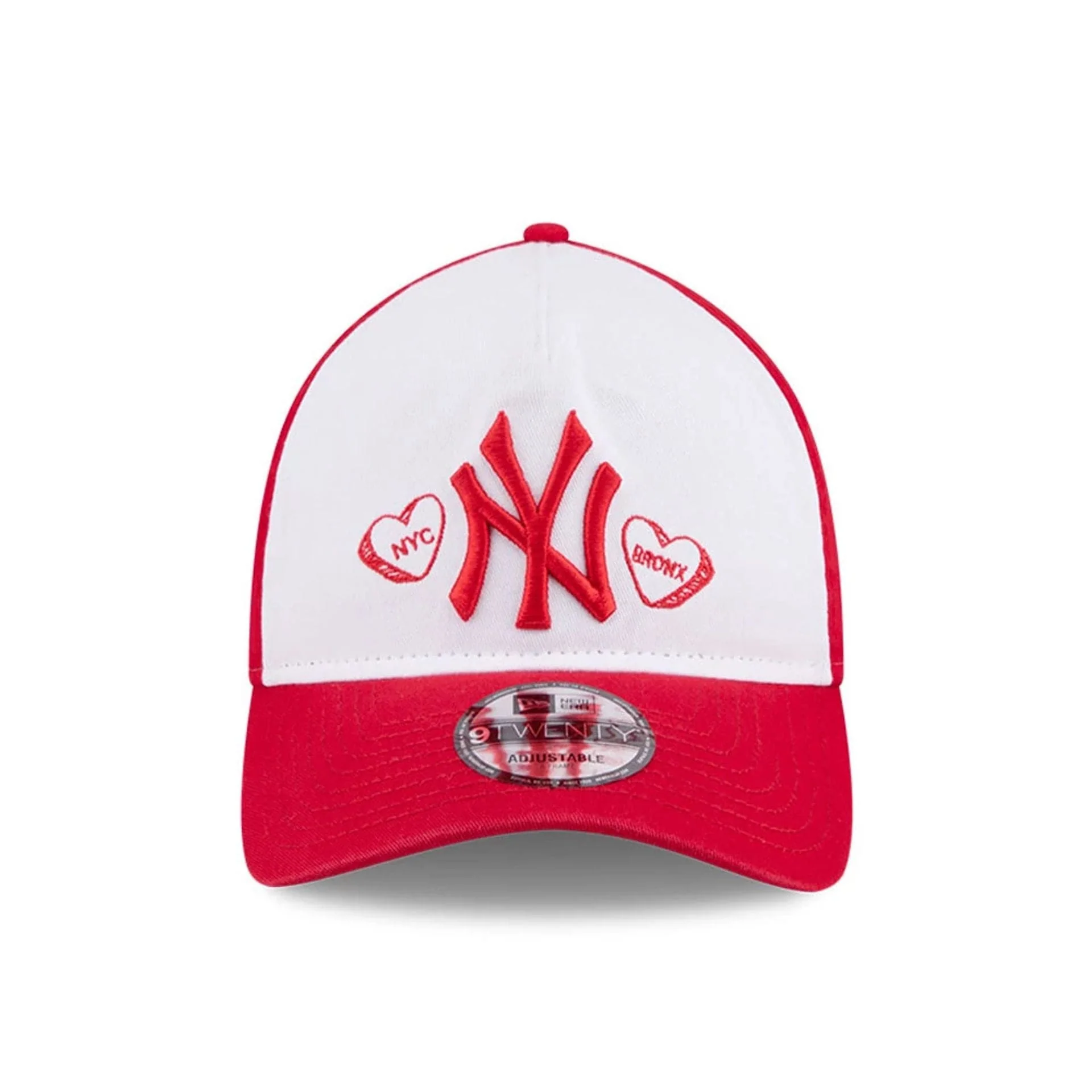 New York Yankees MLB Conversation Hearts Red 9TWENTY A-Frame Adjustable Cap - Image 3