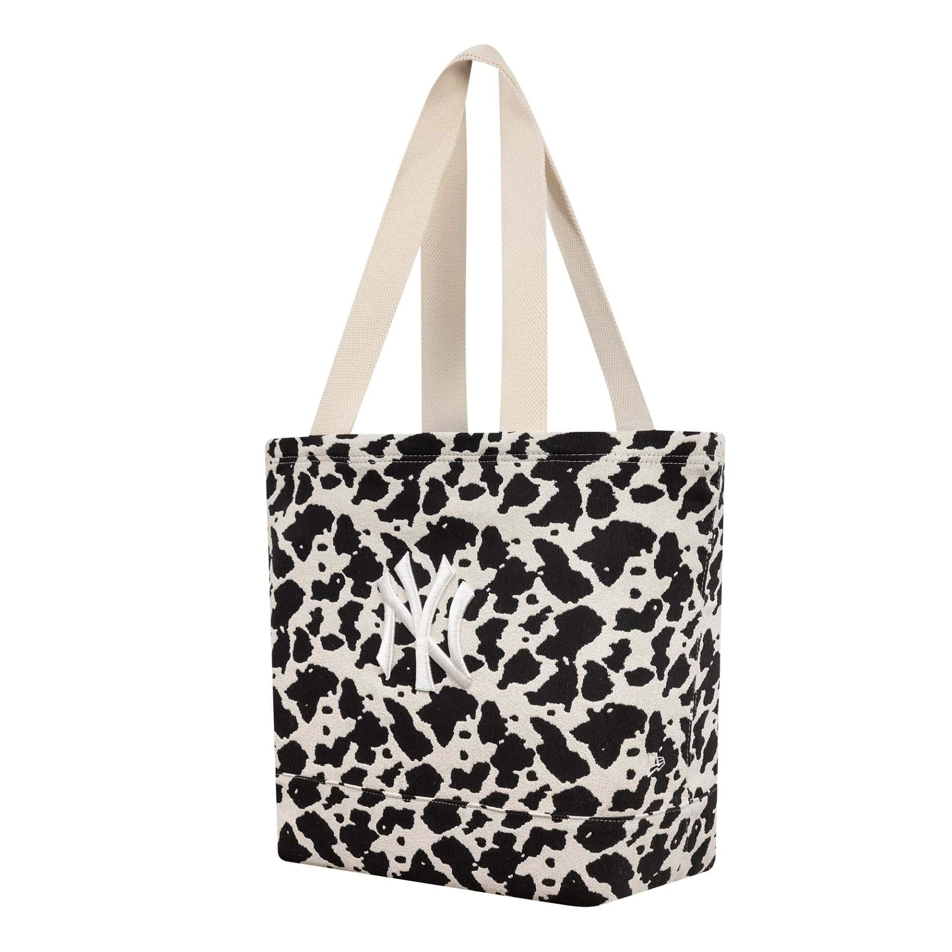 New York Yankees MLB Cow Jacquard Cream Tote Bag - Image 3