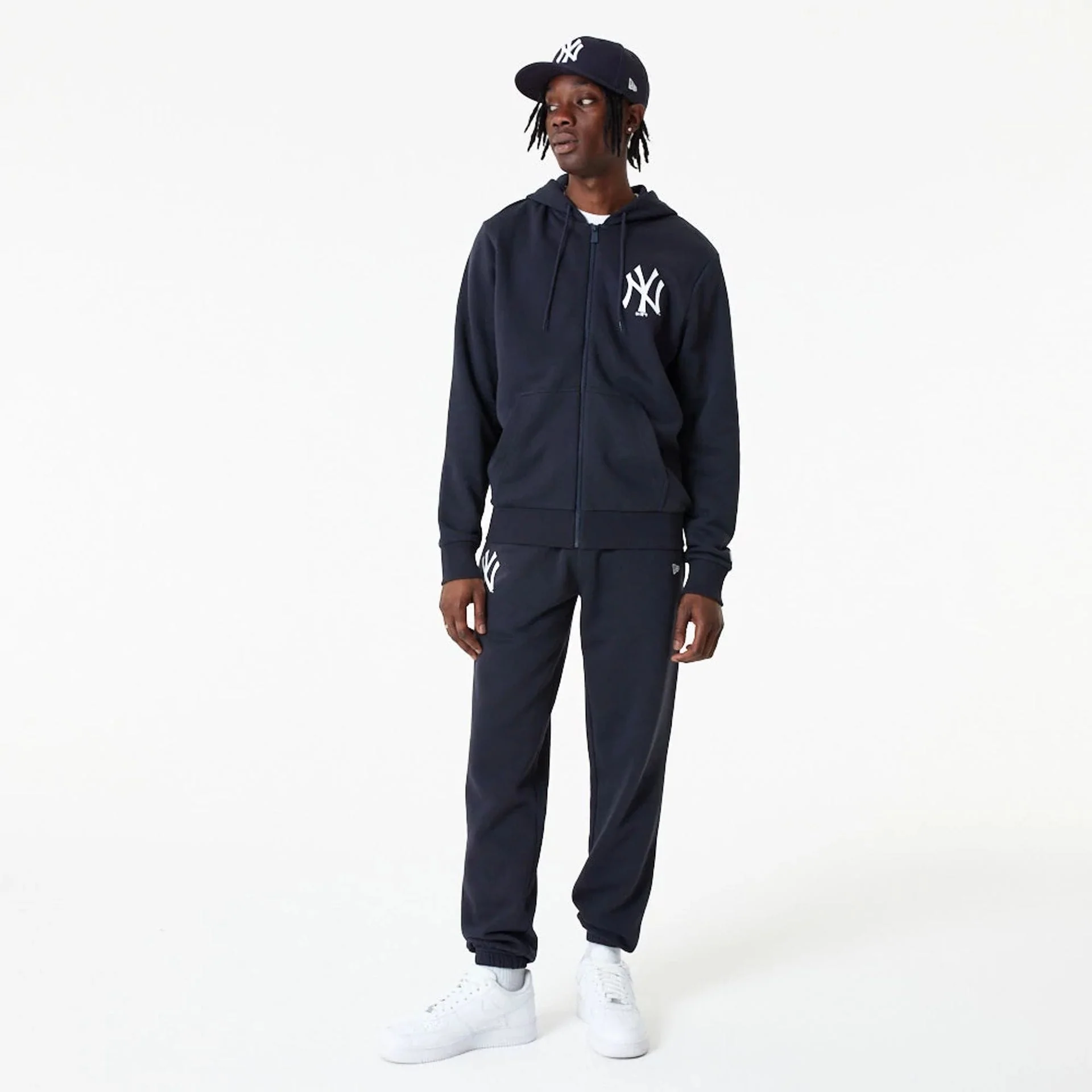 New York Yankees MLB Essential Navy Full Zip Hoodie - Image 7