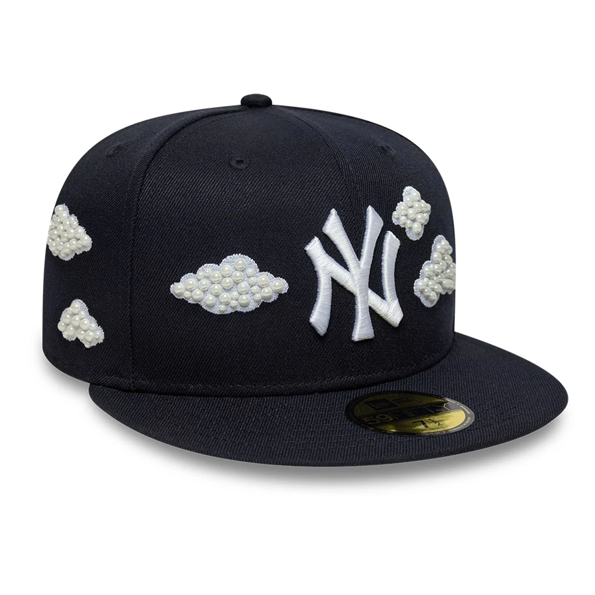 New York Yankees MLB Faux Pearl Cloud Navy 59FIFTY Fitted Cap - Image 5