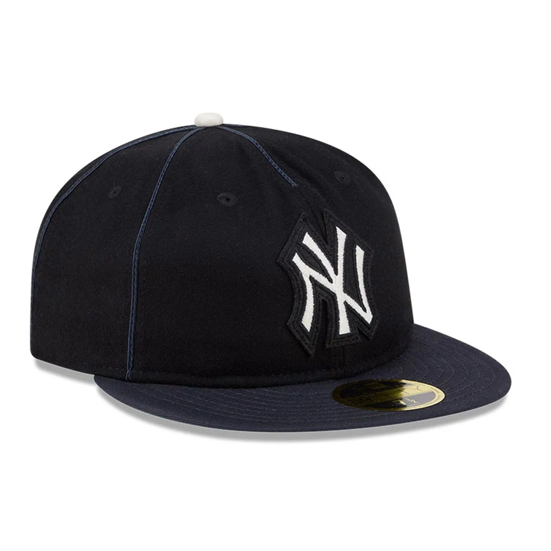 New York Yankees MLB Felt Logo Navy Retro Crown 59FIFTY Fitted Cap - Image 4