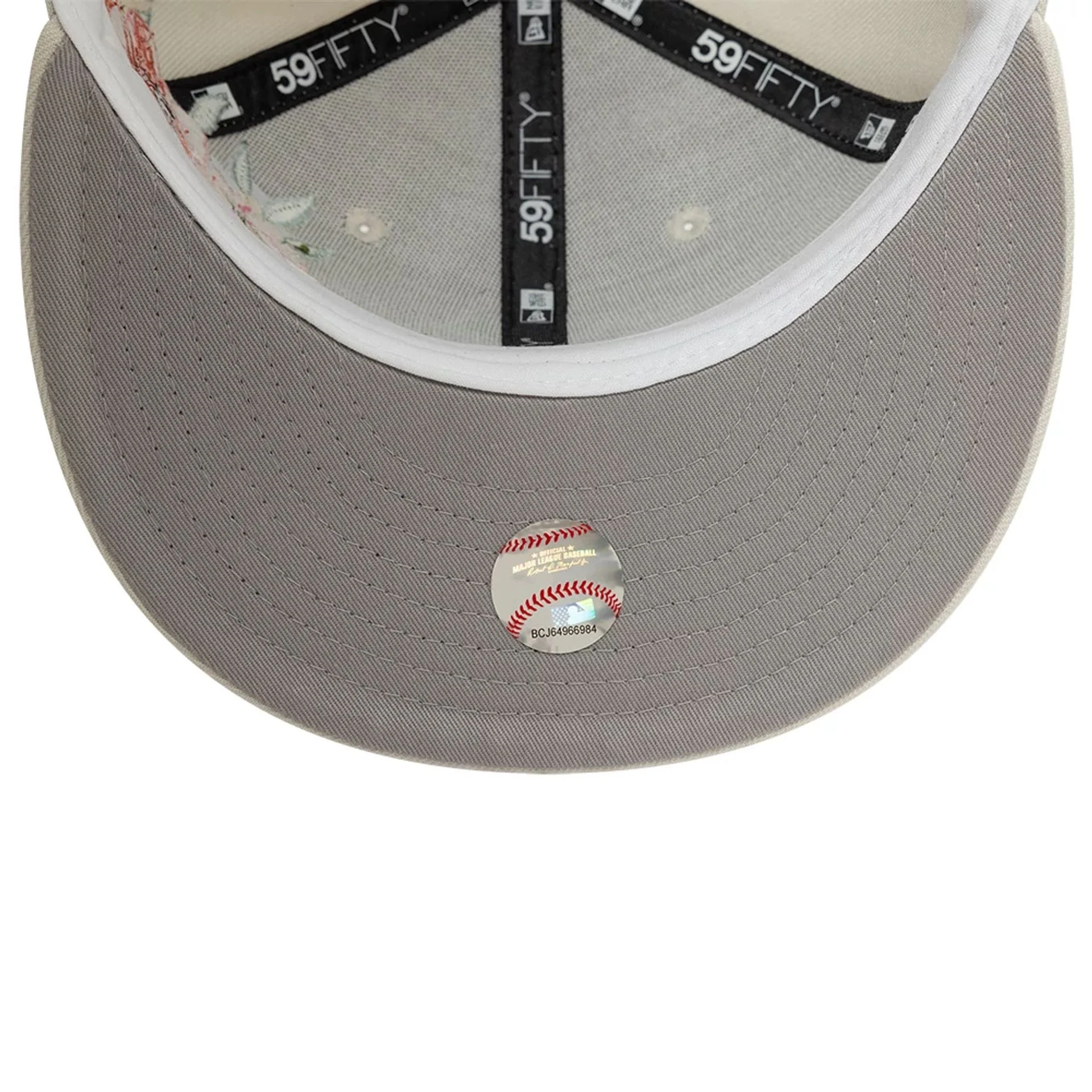 New York Yankees MLB Floral Light Beige 59FIFTY Fitted Cap - Image 5