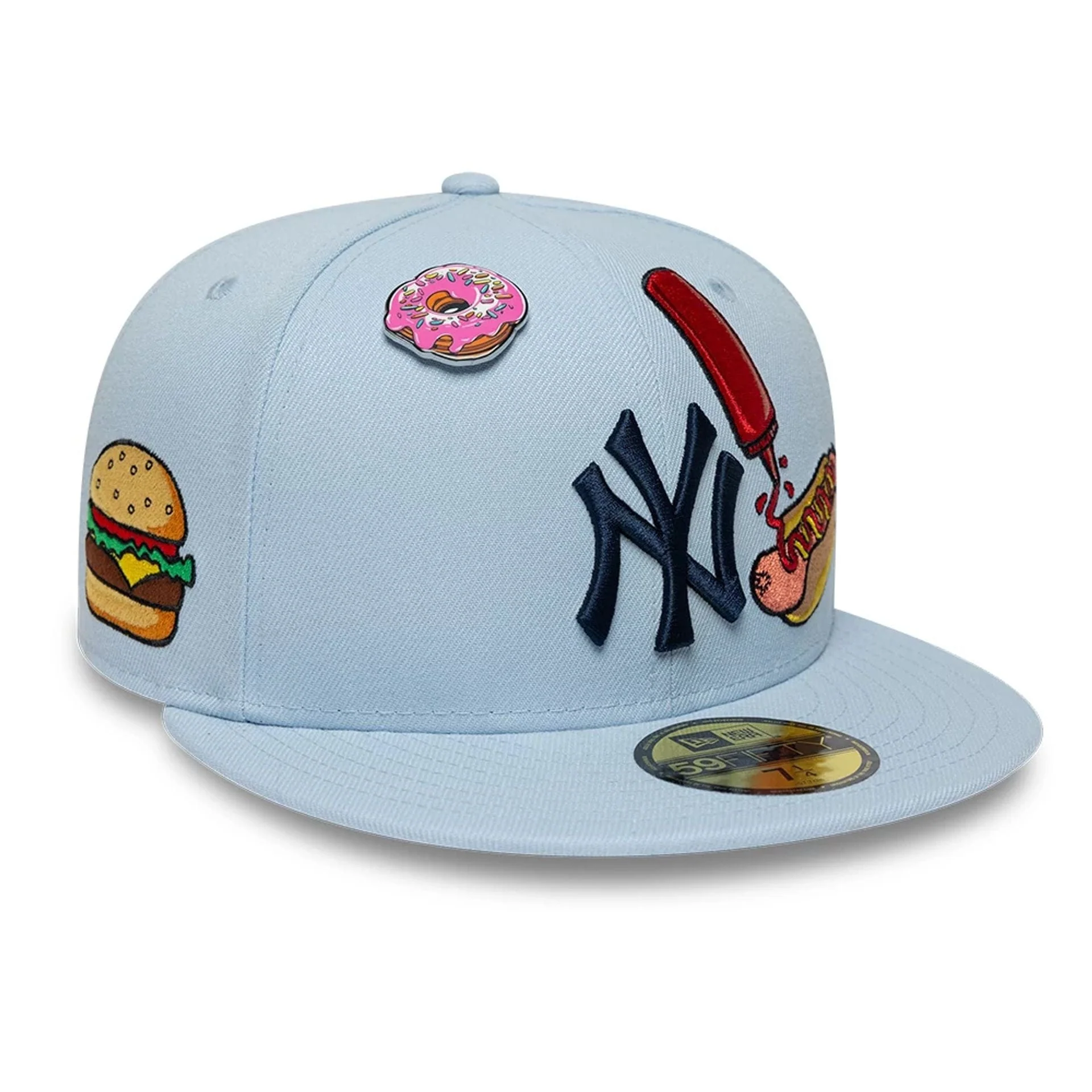 New York Yankees MLB Food Pastel Blue 59FIFTY Fitted Cap - Image 3