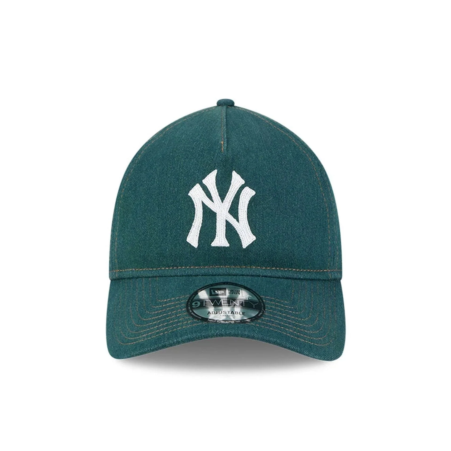 New York Yankees MLB Forest Denim Green 9TWENTY A-Frame Adjustable Cap - Image 2