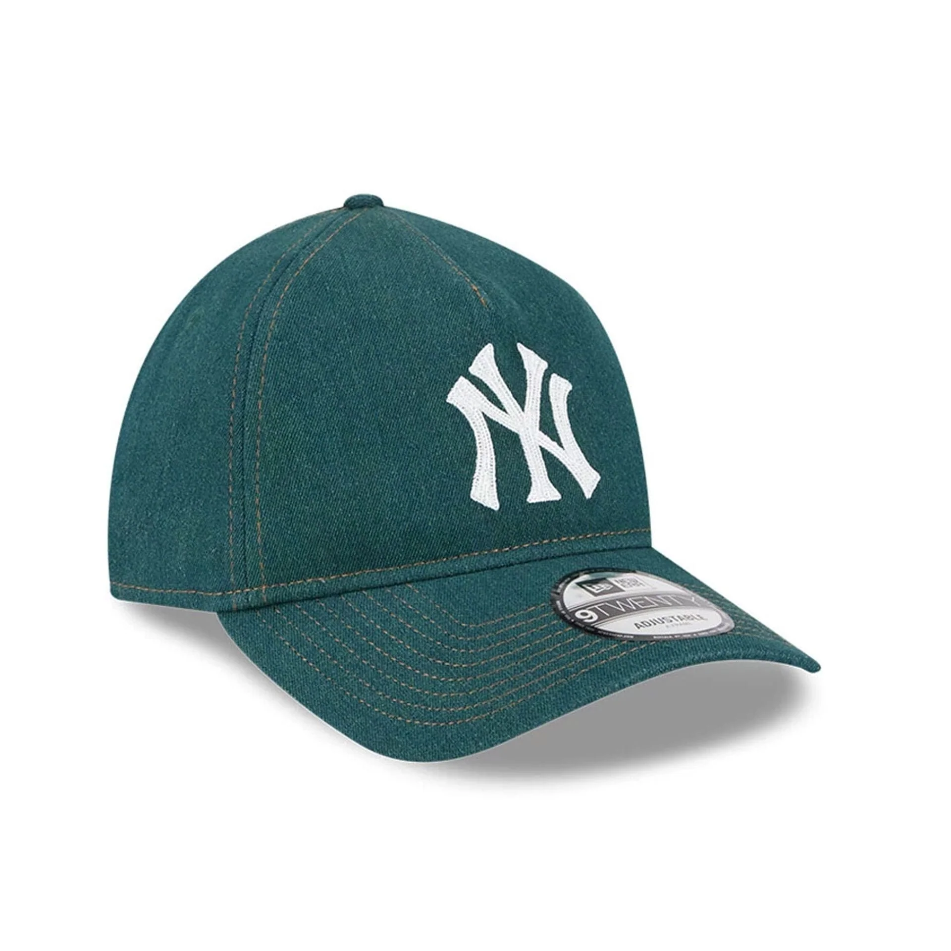 New York Yankees MLB Forest Denim Green 9TWENTY A-Frame Adjustable Cap - Image 3