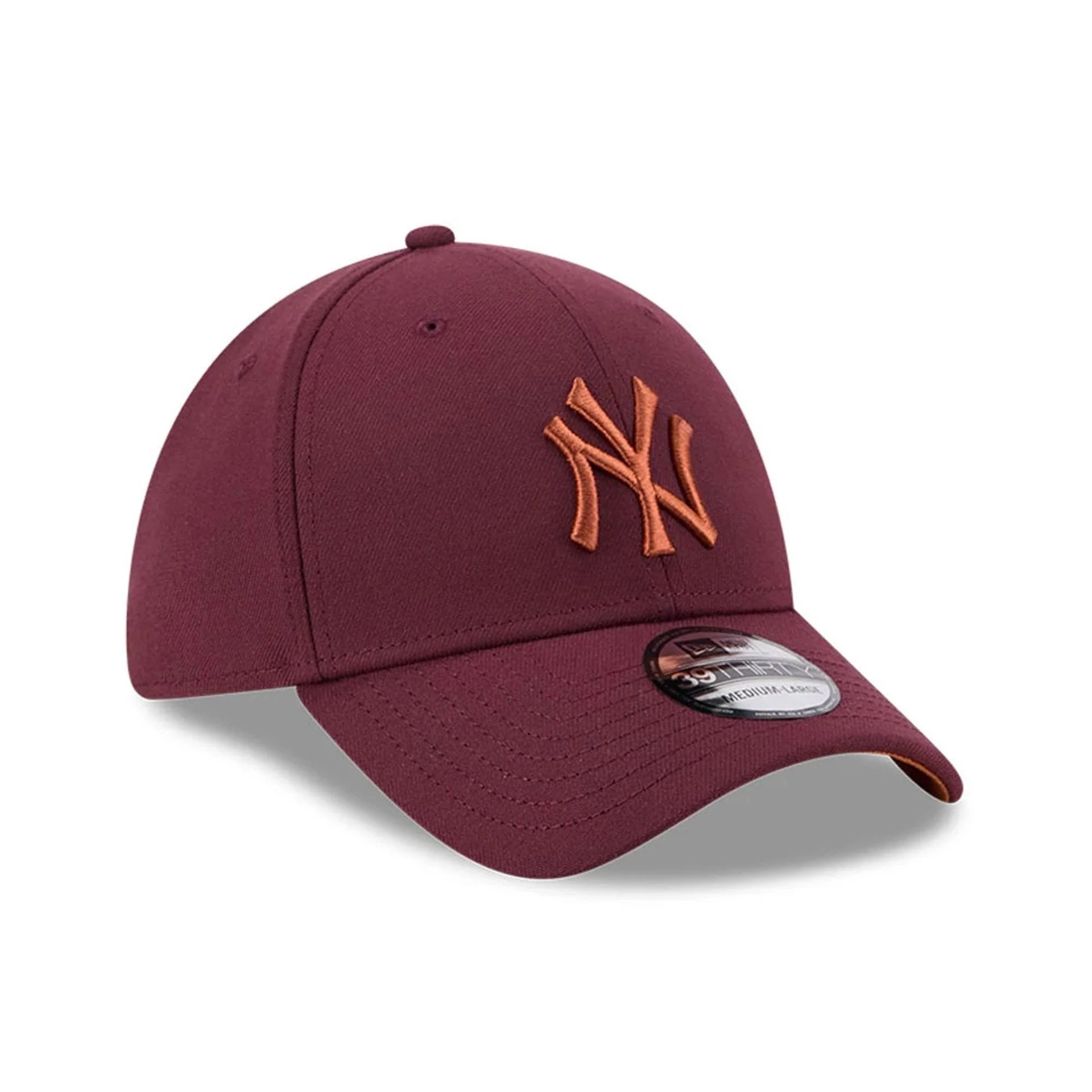 New York Yankees MLB Frosted Rust Dark Red 39THIRTY Stretch Fit Cap - Image 4