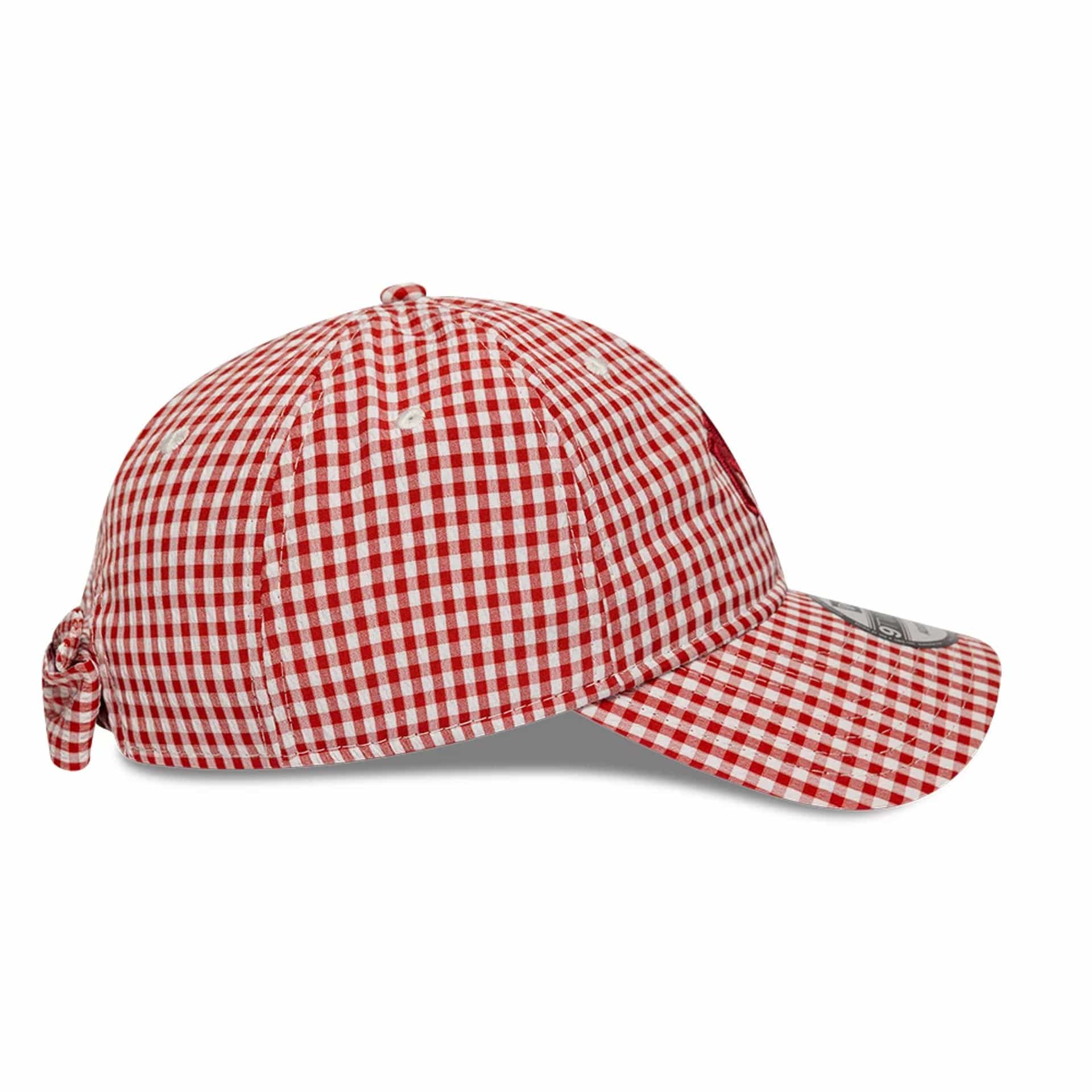 New York Yankees MLB Gingham Bowback Red 9TWENTY Adjustable Cap - Image 6