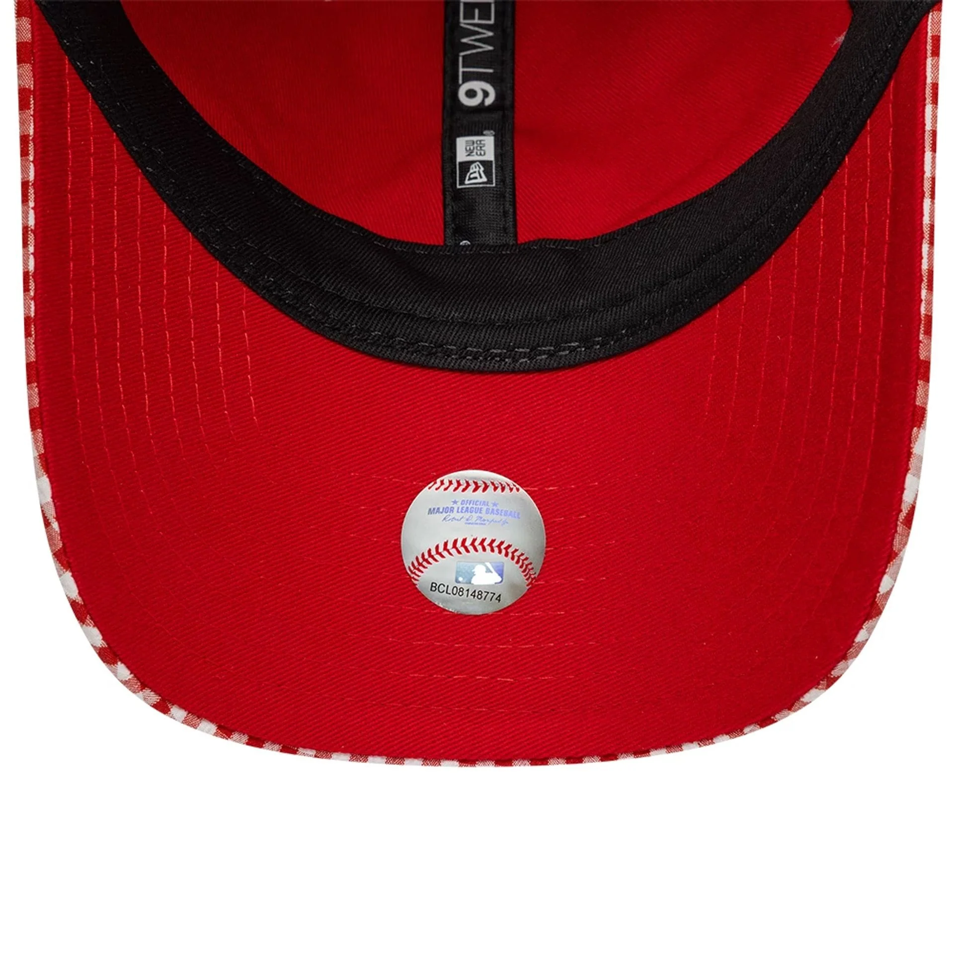 New York Yankees MLB Gingham Bowback Red 9TWENTY Adjustable Cap - Image 7