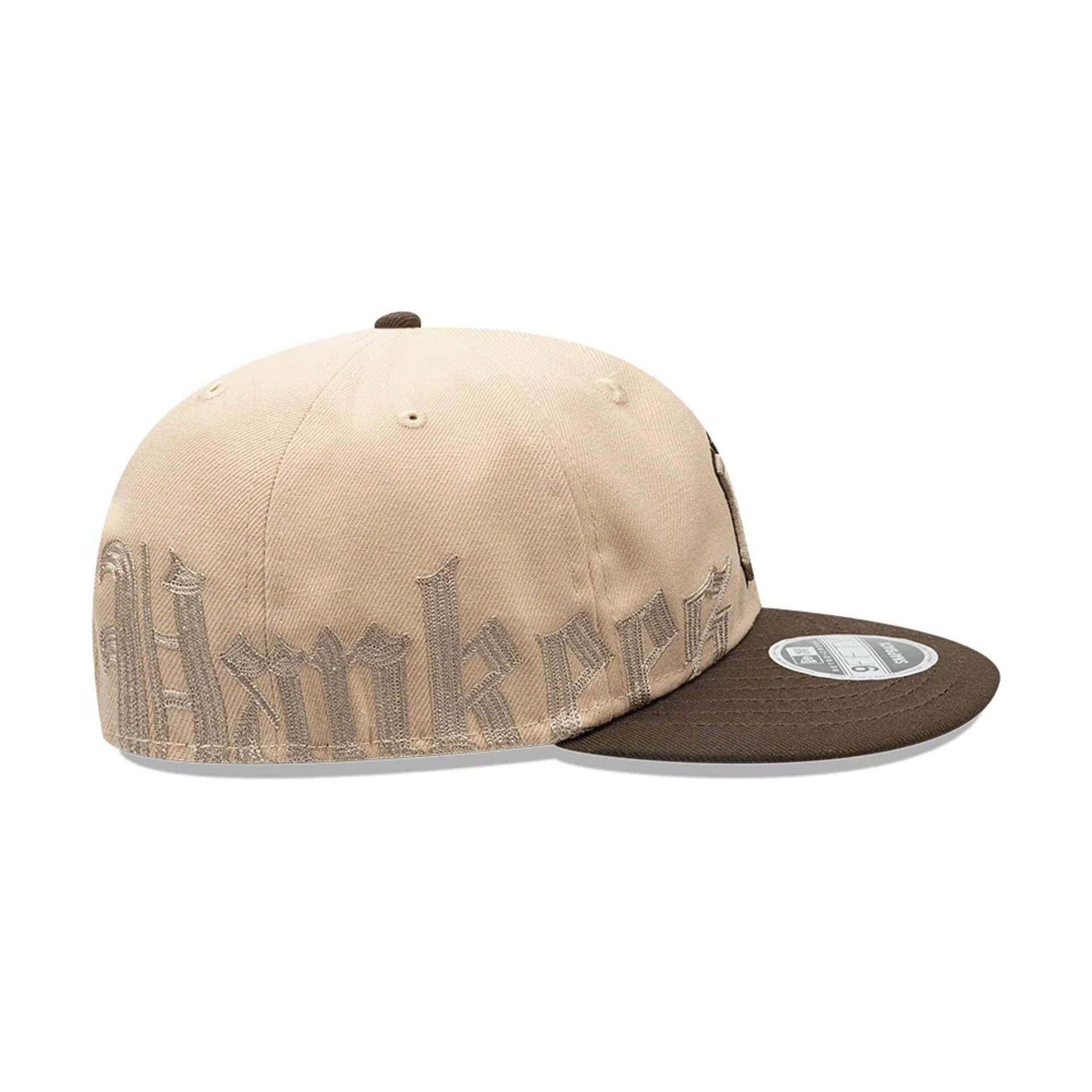 New York Yankees MLB Gothic Script Beige Retro Crown 9FIFTY Cap - Image 4