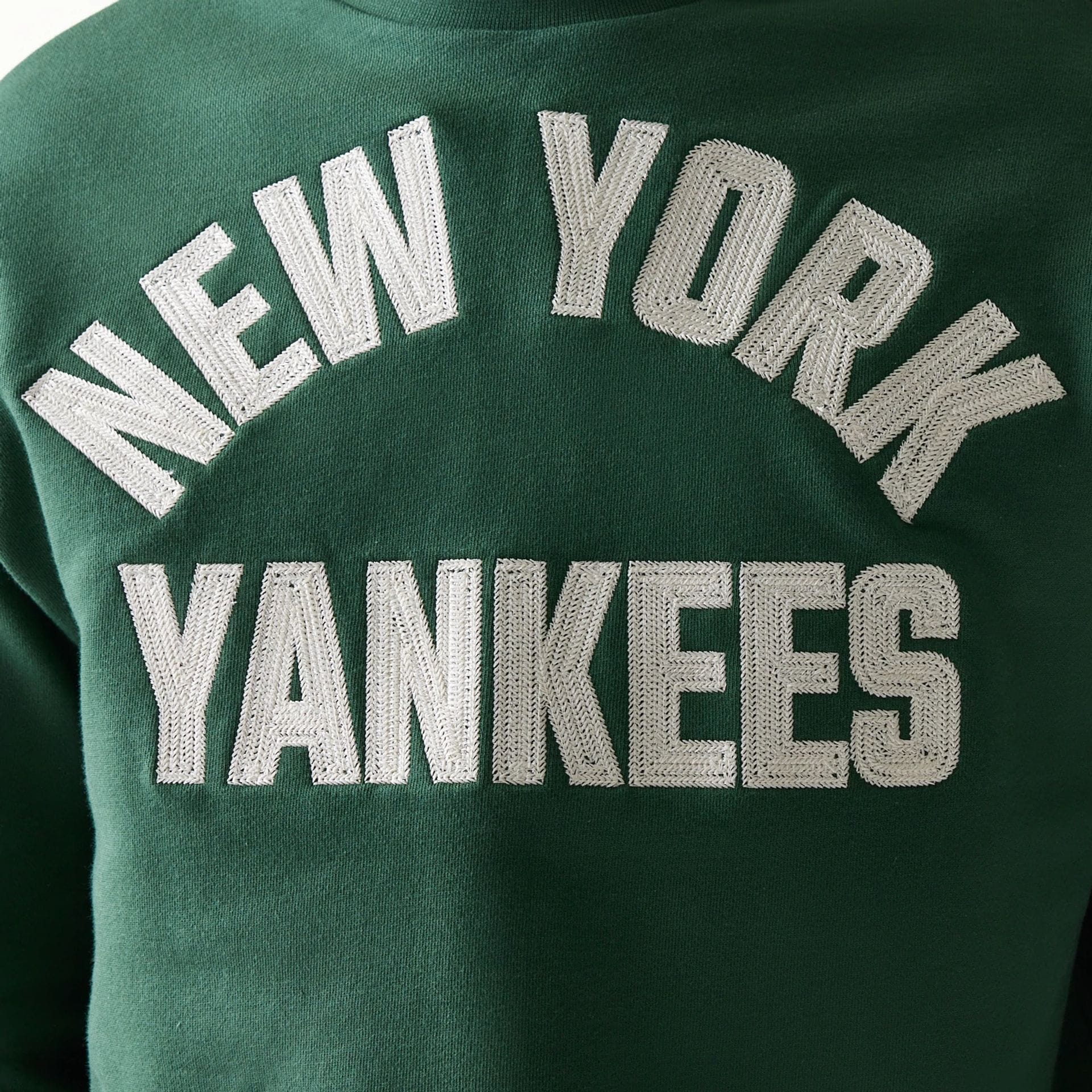 New York Yankees MLB Graphic Dark Green Oversized Crew Neck Sweater - Image 8