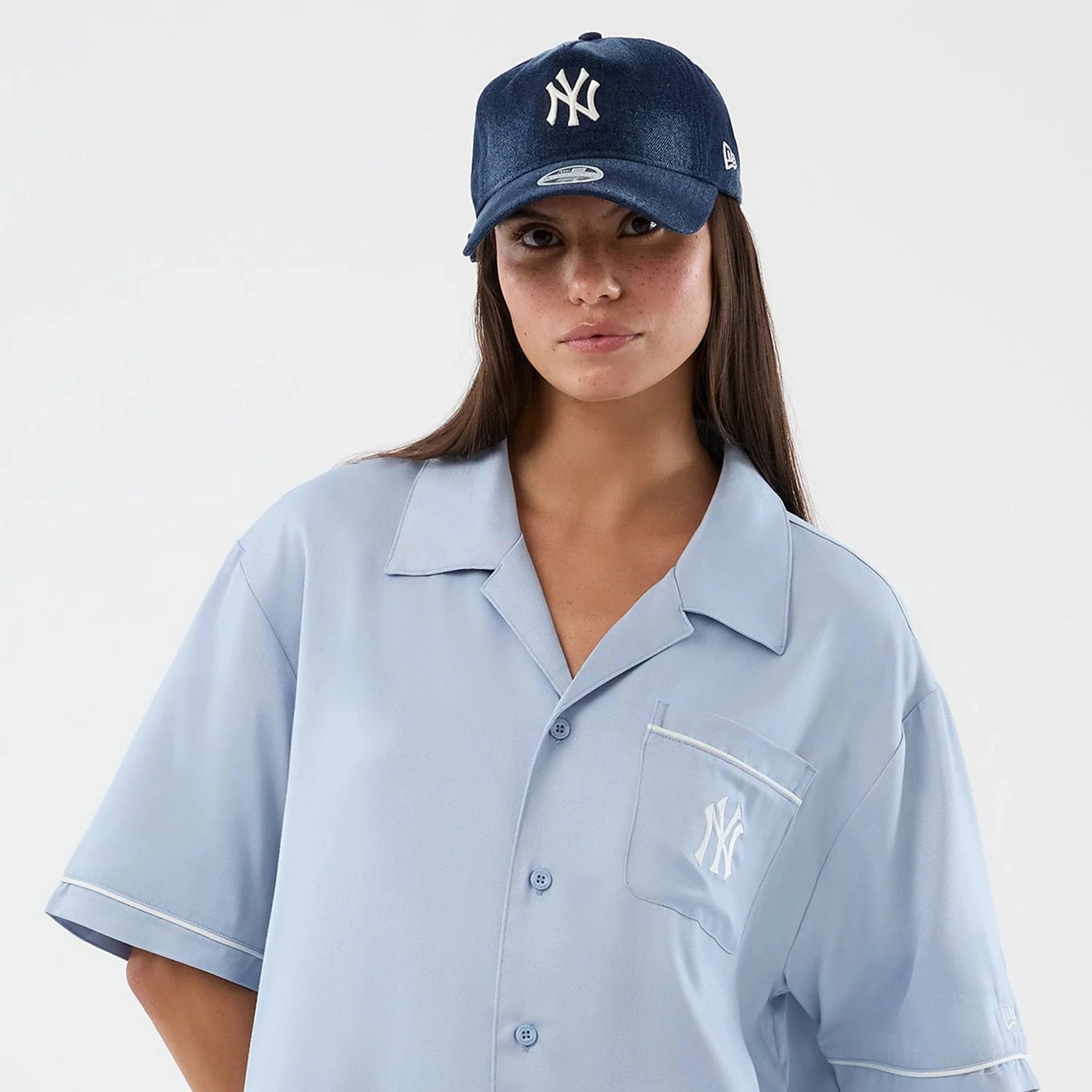 New York Yankees MLB Graphic Revere Pastel Blue Short Sleeve Shirt - Image 6