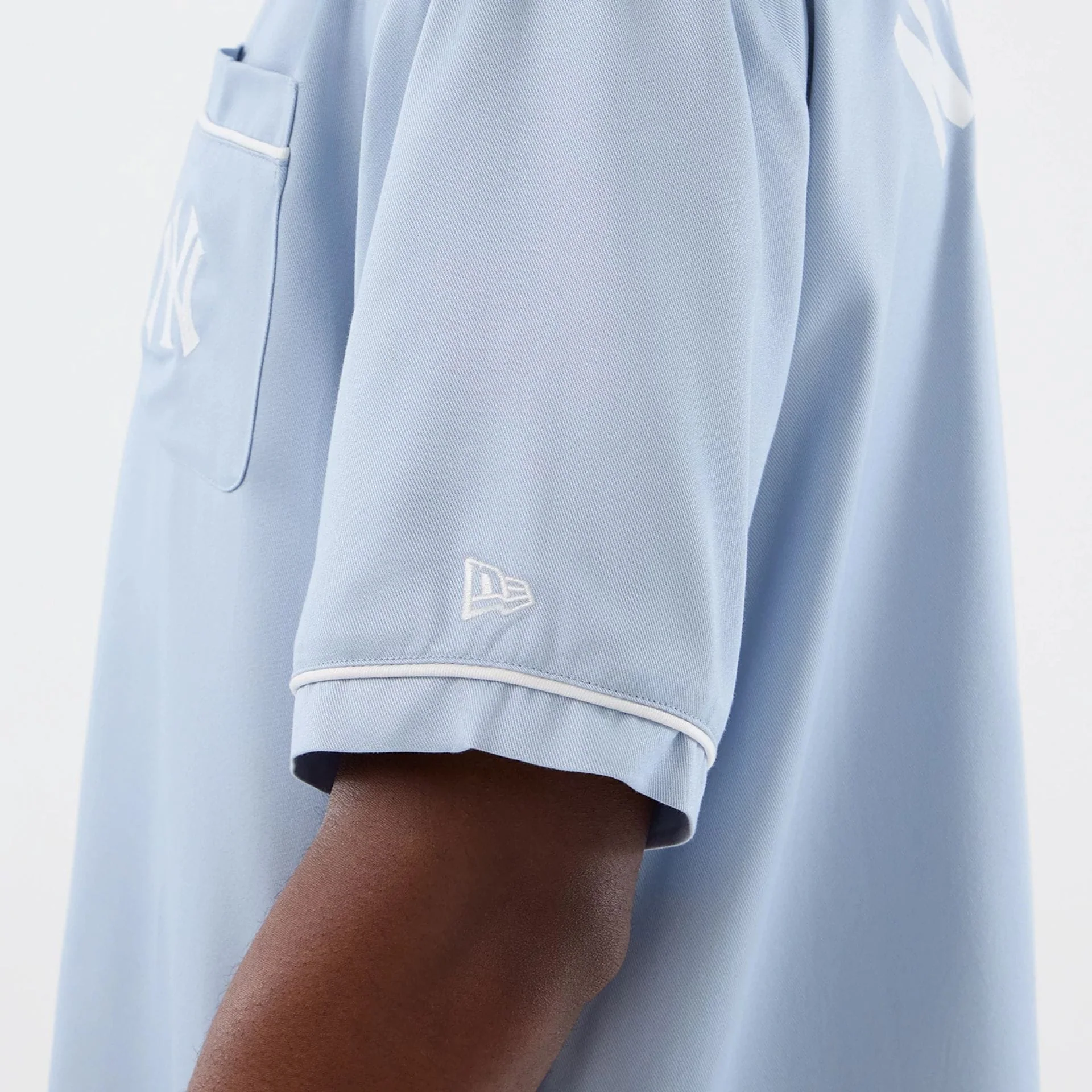 New York Yankees MLB Graphic Revere Pastel Blue Short Sleeve Shirt - Image 7