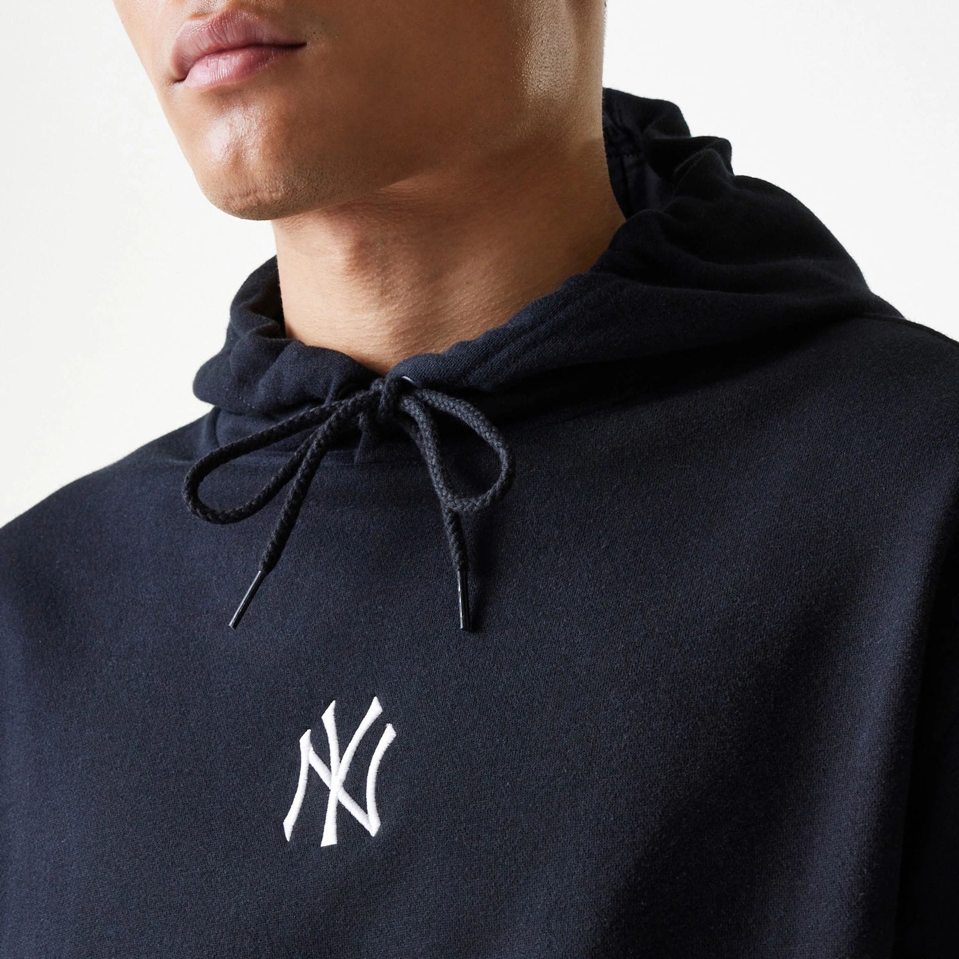 New York Yankees MLB League Essential Black Oversized Pullover Hoodie - Image 4