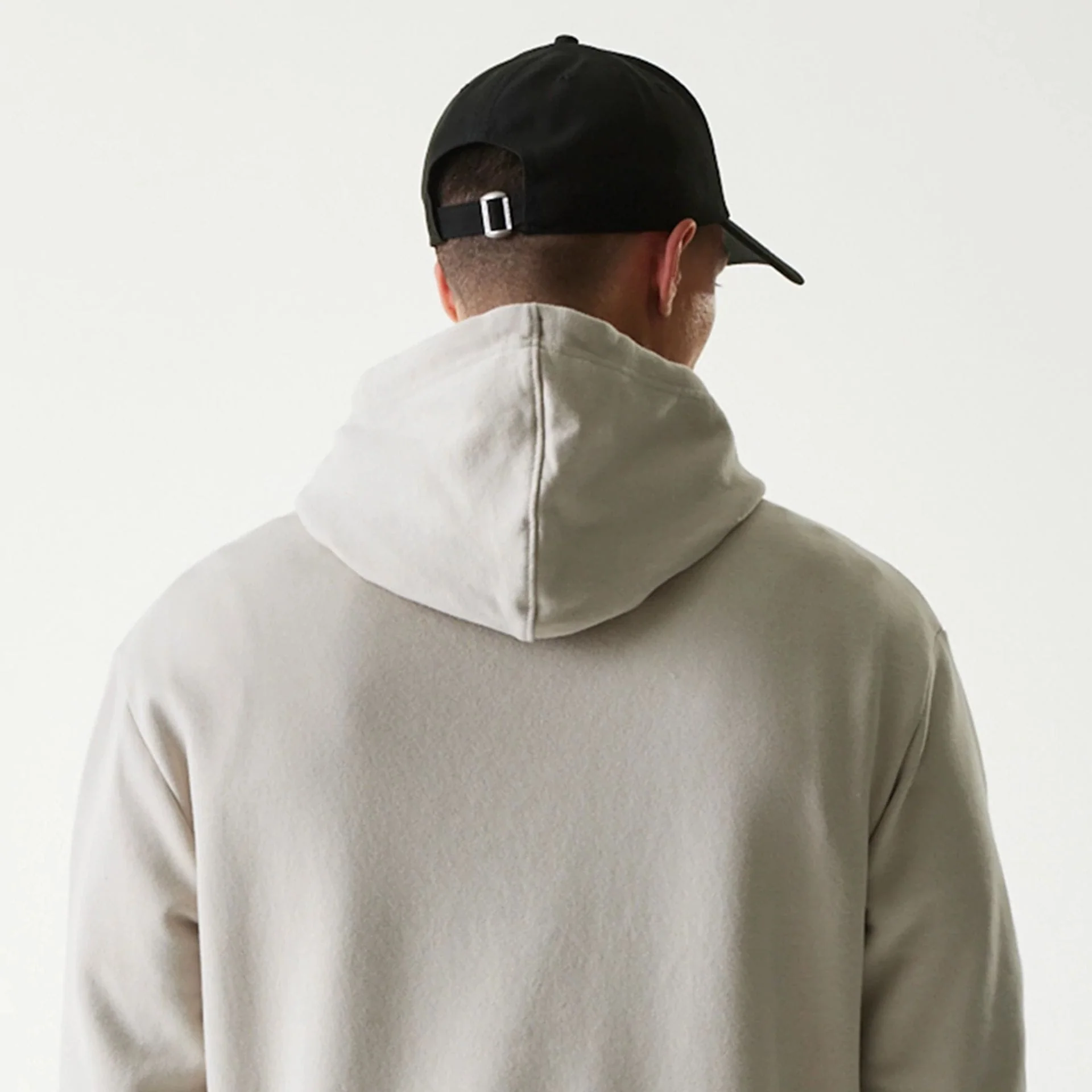 New York Yankees MLB League Essential Cream Oversized Pullover Hoodie - Image 7