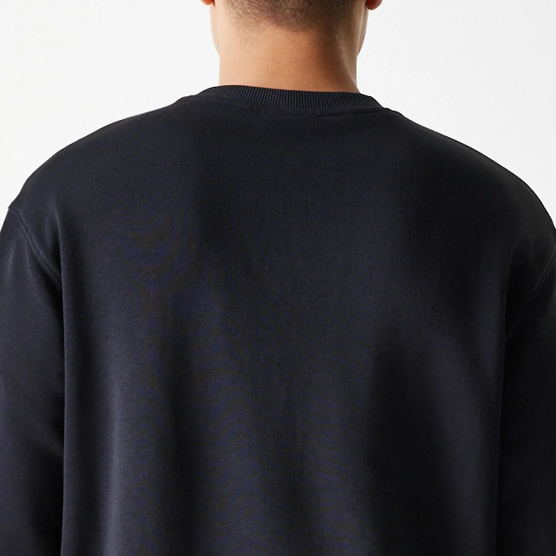 New York Yankees MLB League Essential French Terry Black Crew Neck Sweater - Image 7