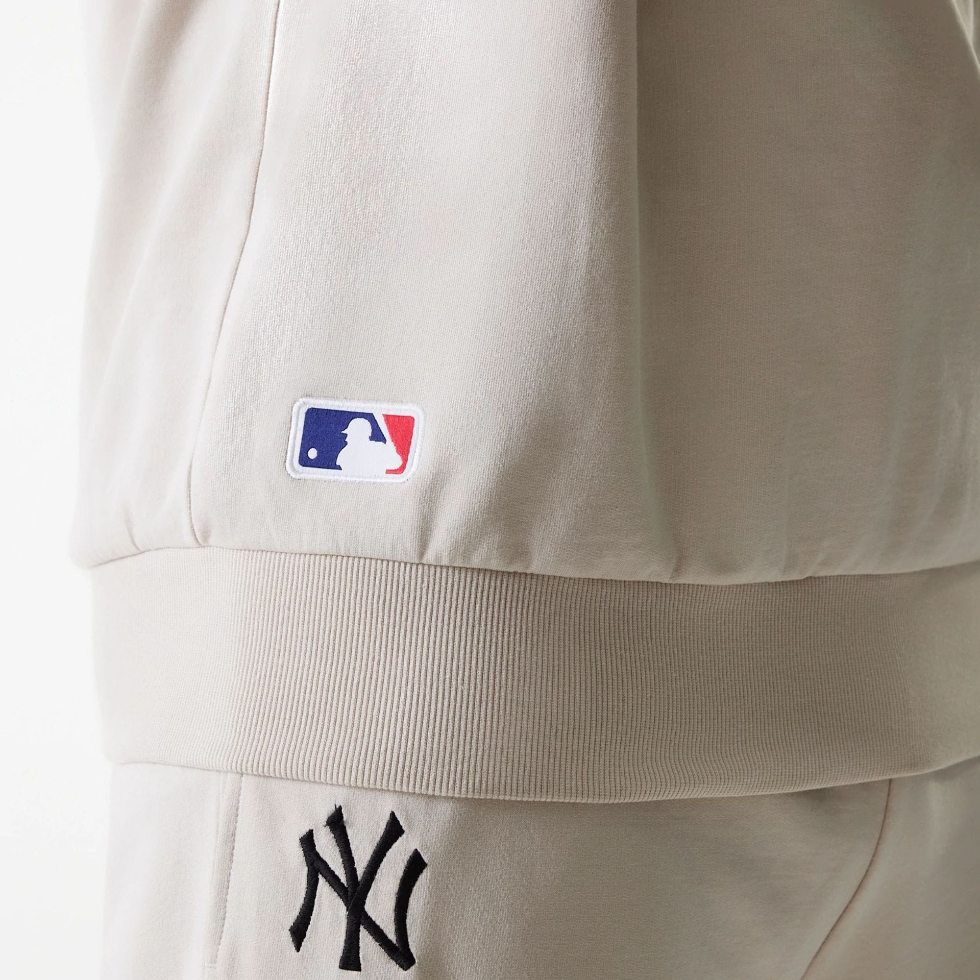 New York Yankees MLB League Essential French Terry Cream Crew Neck Sweater - Image 6