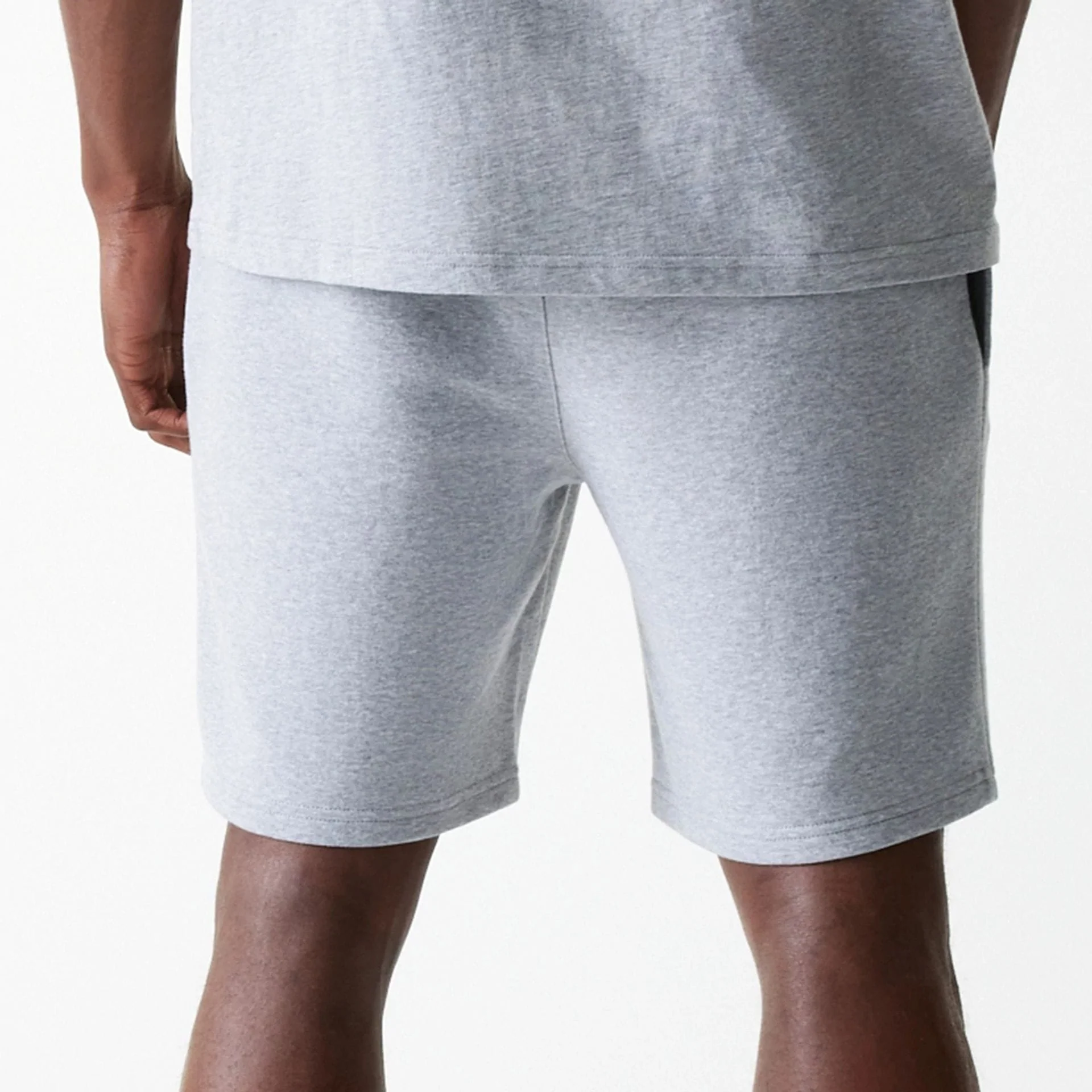 New York Yankees MLB League Essential French Terry Grey Shorts - Image 7