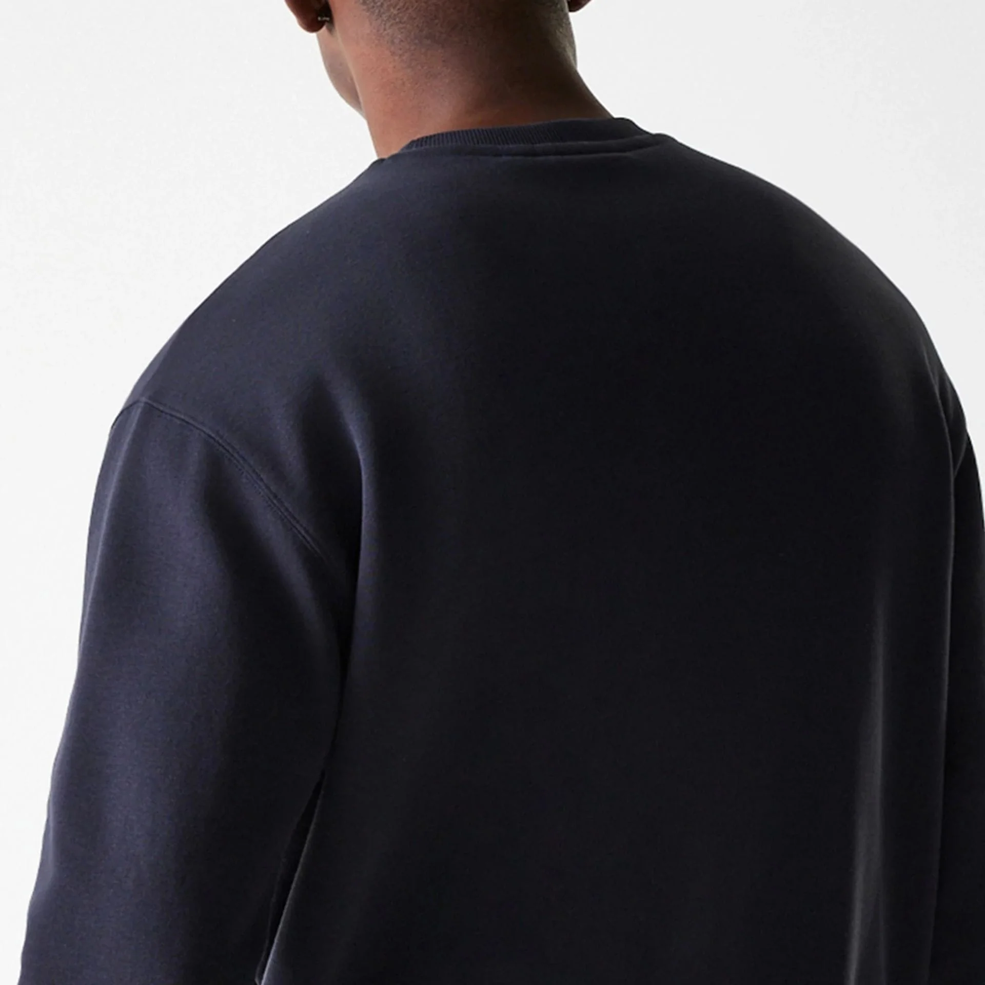 New York Yankees MLB League Essential French Terry Navy Crew Neck Sweater - Image 7