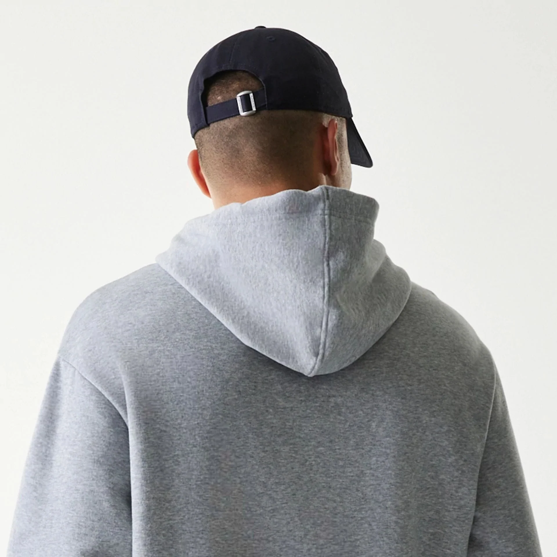 New York Yankees MLB League Essential Grey Oversized Pullover Hoodie - Image 6