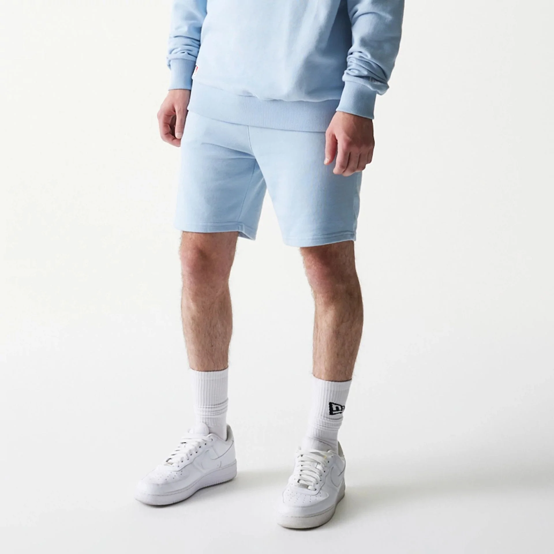 New York Yankees MLB League Essential Midi Pastel Blue Shorts - Image 3