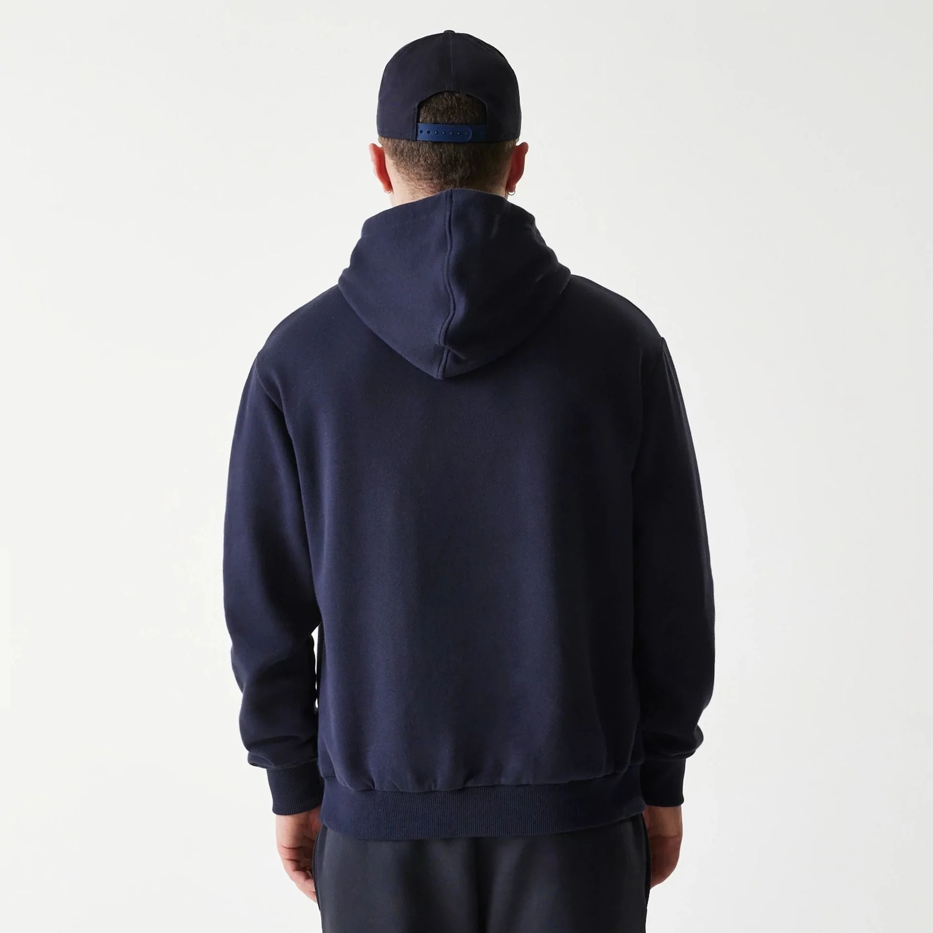 New York Yankees MLB League Essential Navy Oversized Pullover Hoodie - Image 2