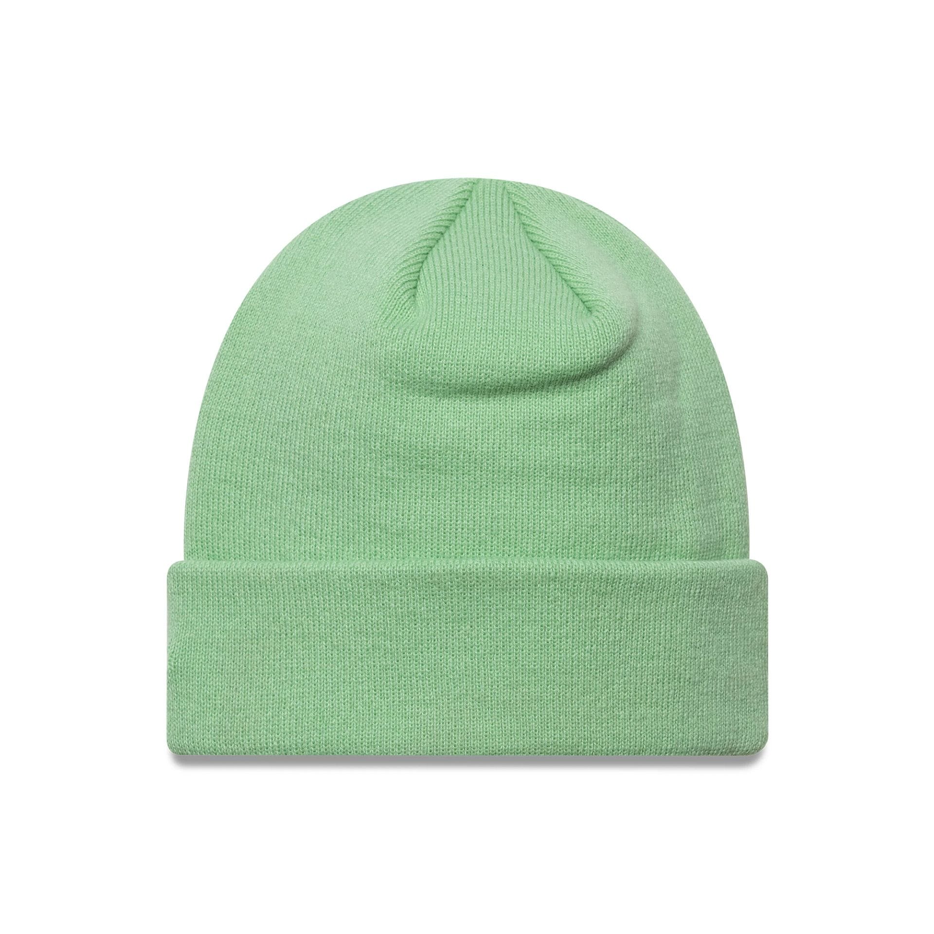 New York Yankees MLB League Essential Pastel Green Cuff Knit Beanie Hat - Image 2